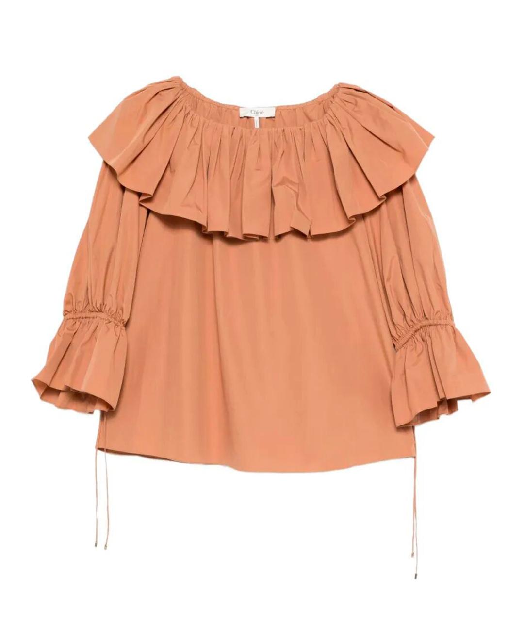 CHLOE Оранжевая хлопковая блузы, фото 1