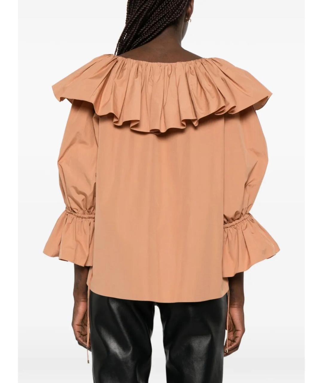 CHLOE Оранжевая хлопковая блузы, фото 5