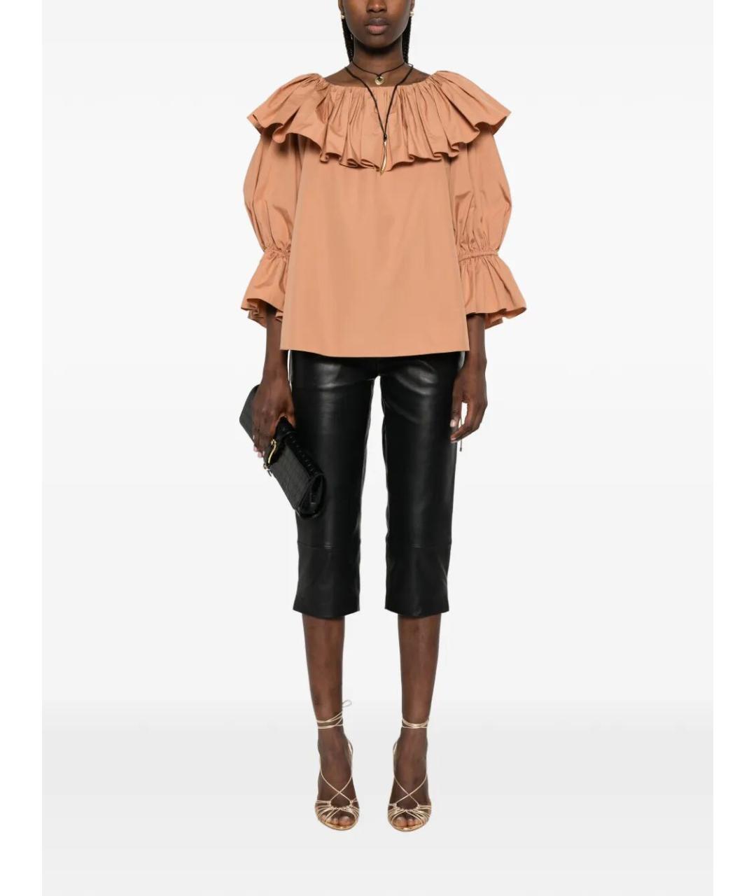 CHLOE Оранжевая хлопковая блузы, фото 2