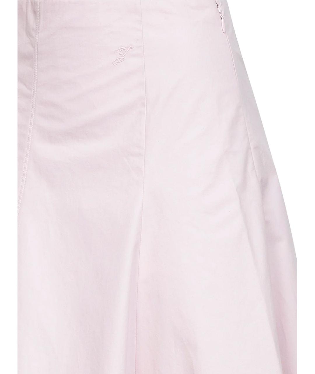 JACQUEMUS Розовая хлопковая юбка миди, фото 3