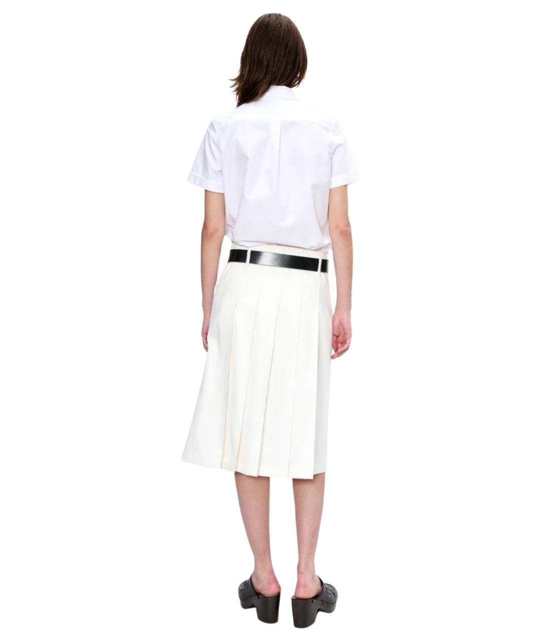 A.P.C. Белая хлопковая юбка миди, фото 3