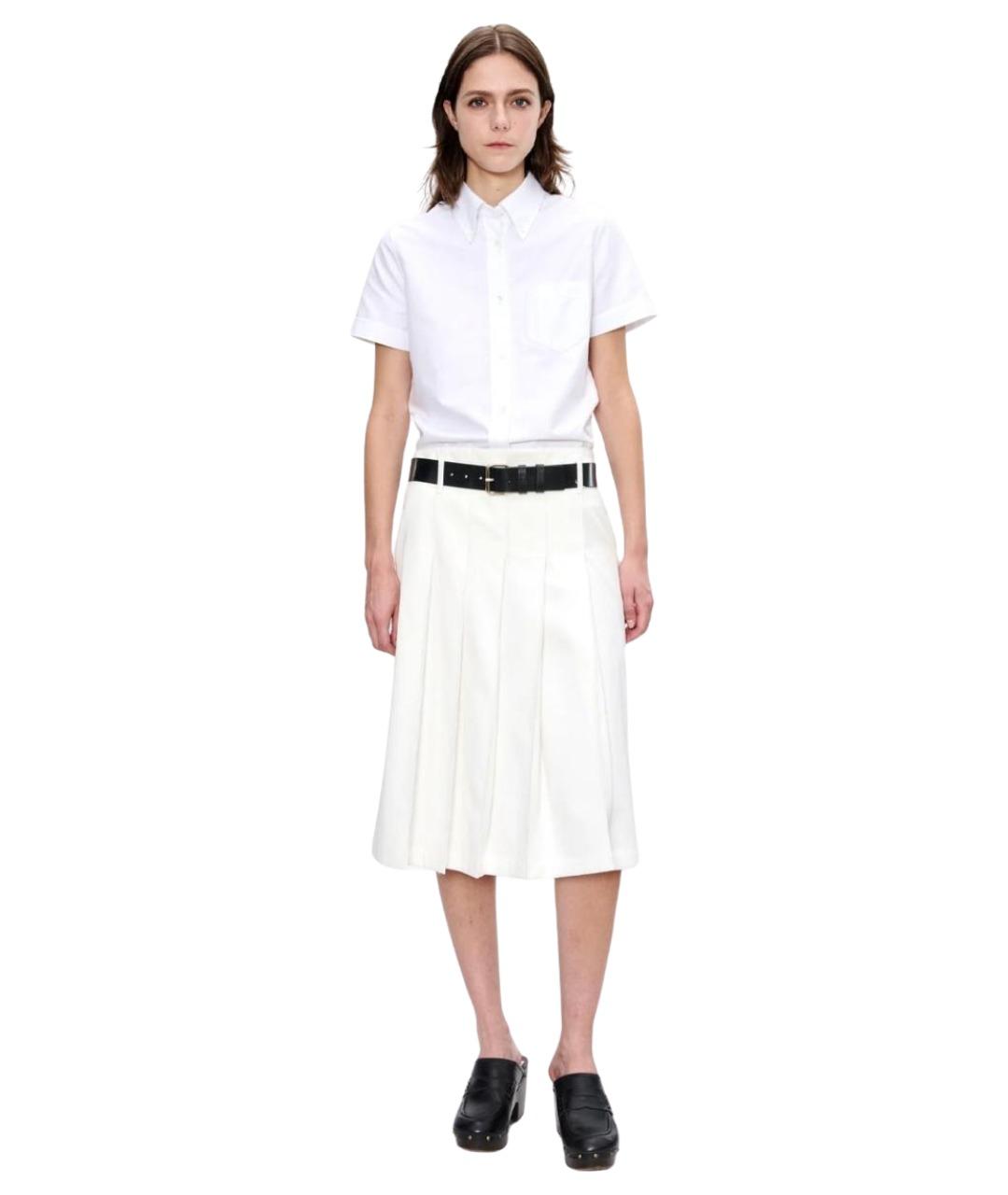 A.P.C. Белая хлопковая юбка миди, фото 2