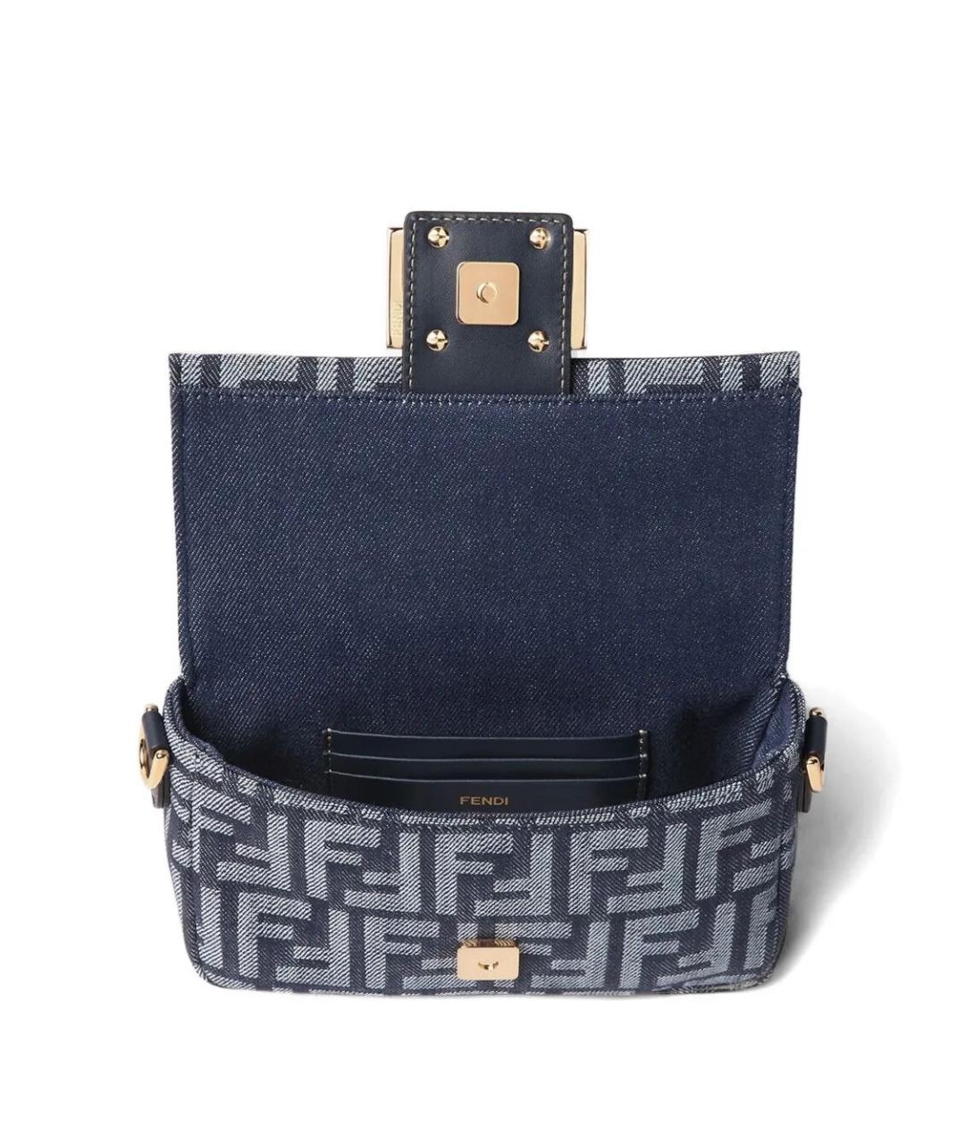 FENDI Синяя тканевая сумка через плечо, фото 5