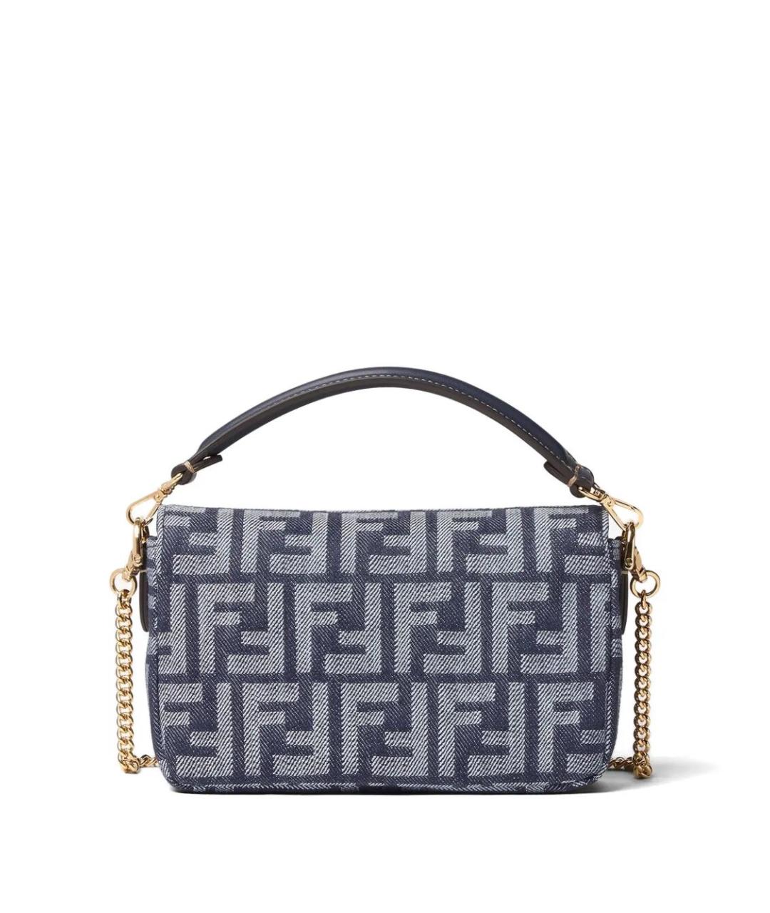 FENDI Синяя тканевая сумка через плечо, фото 2