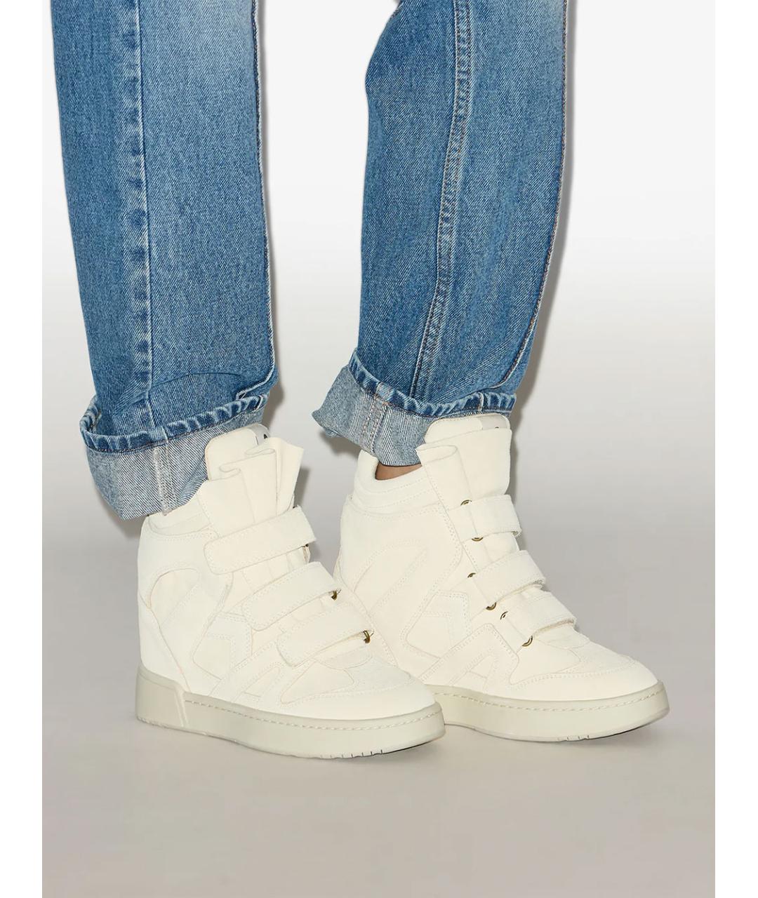 ISABEL MARANT Белые замшевые кеды, фото 2