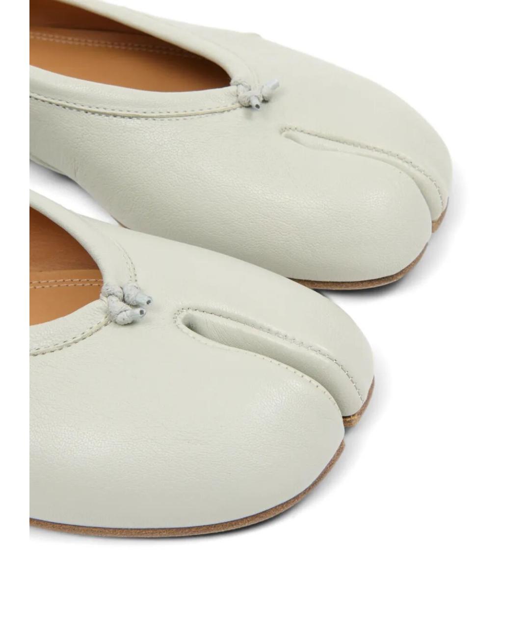 MAISON MARGIELA Белые кожаные балетки, фото 3
