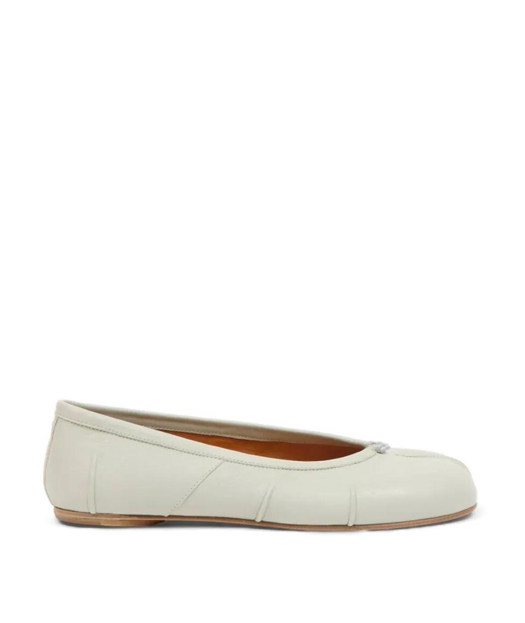 MAISON MARGIELA Белые кожаные балетки, фото 1
