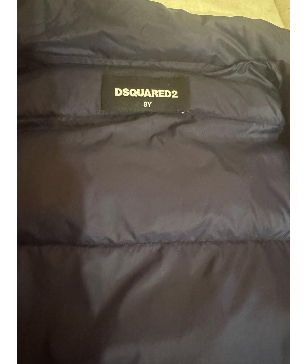 DSQUARED2 Темно-синий полиэстеровый жакет / жилет, фото 3