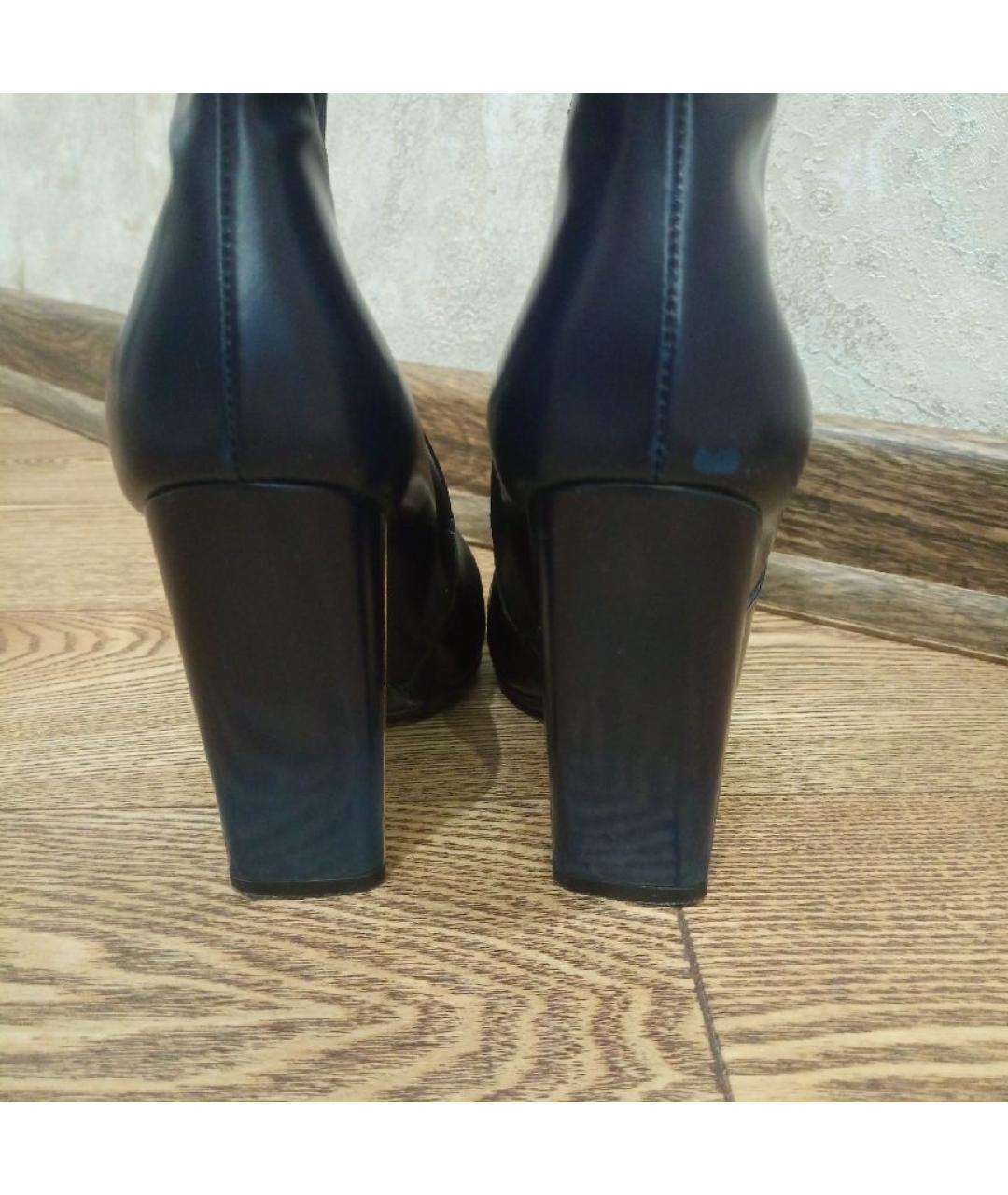 LOUIS VUITTON Темно-синие кожаные ботинки, фото 3