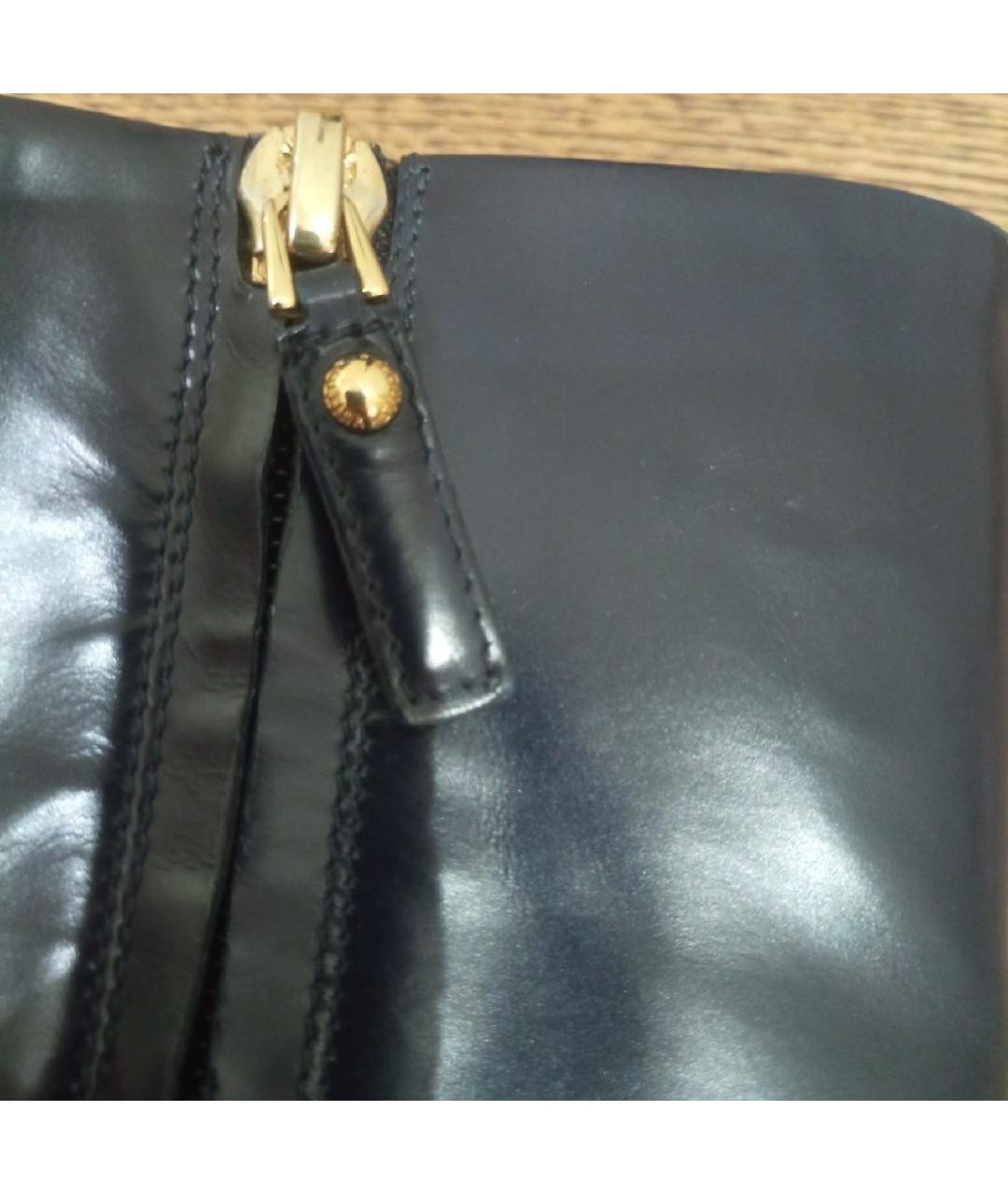 LOUIS VUITTON Темно-синие кожаные ботинки, фото 4