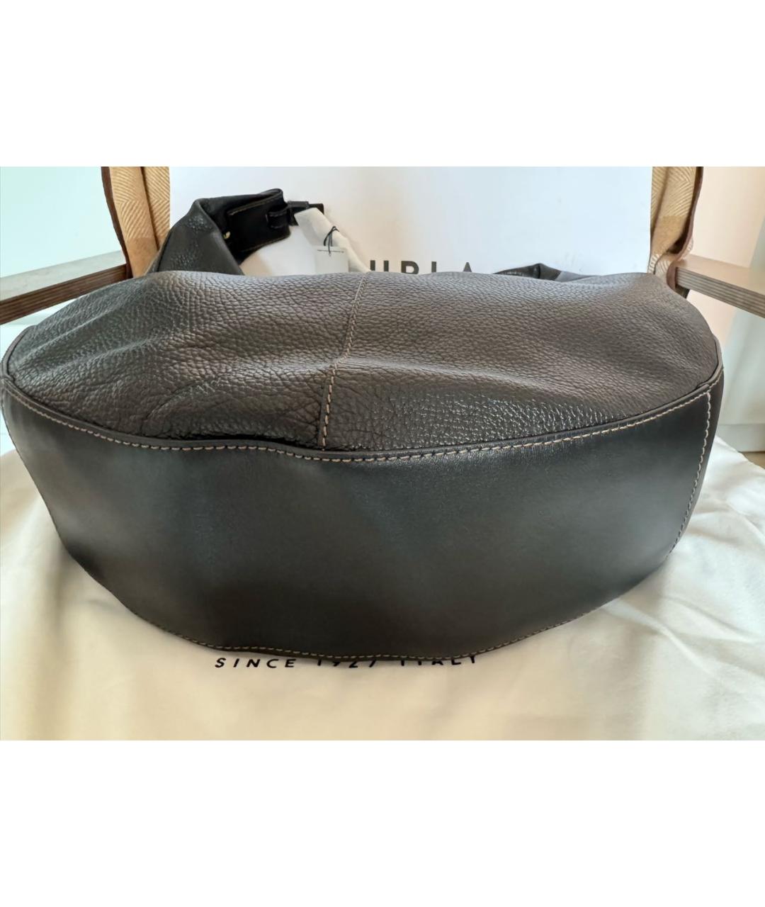 FURLA Черная кожаная сумка через плечо, фото 3