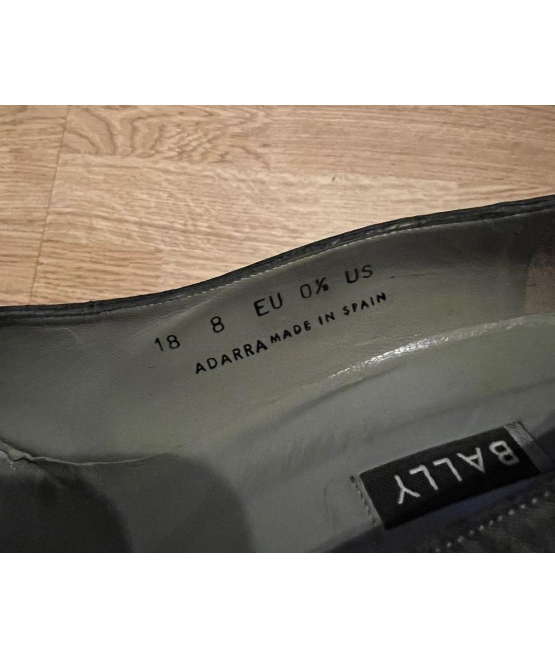 BALLY Серые текстильные туфли, фото 4