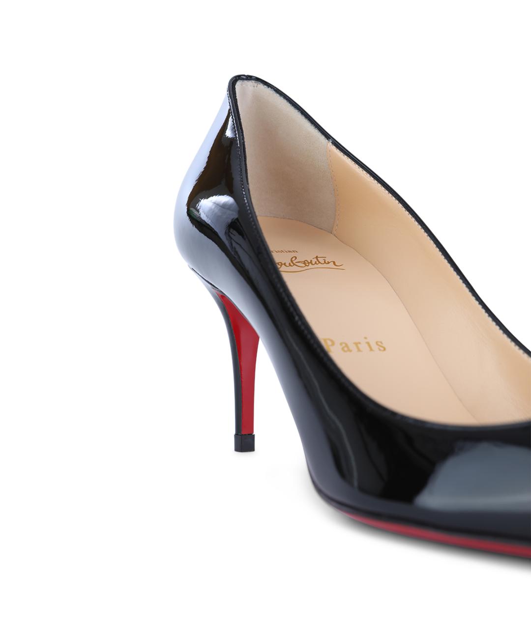 CHRISTIAN LOUBOUTIN Черные туфли из лакированной кожи, фото 4