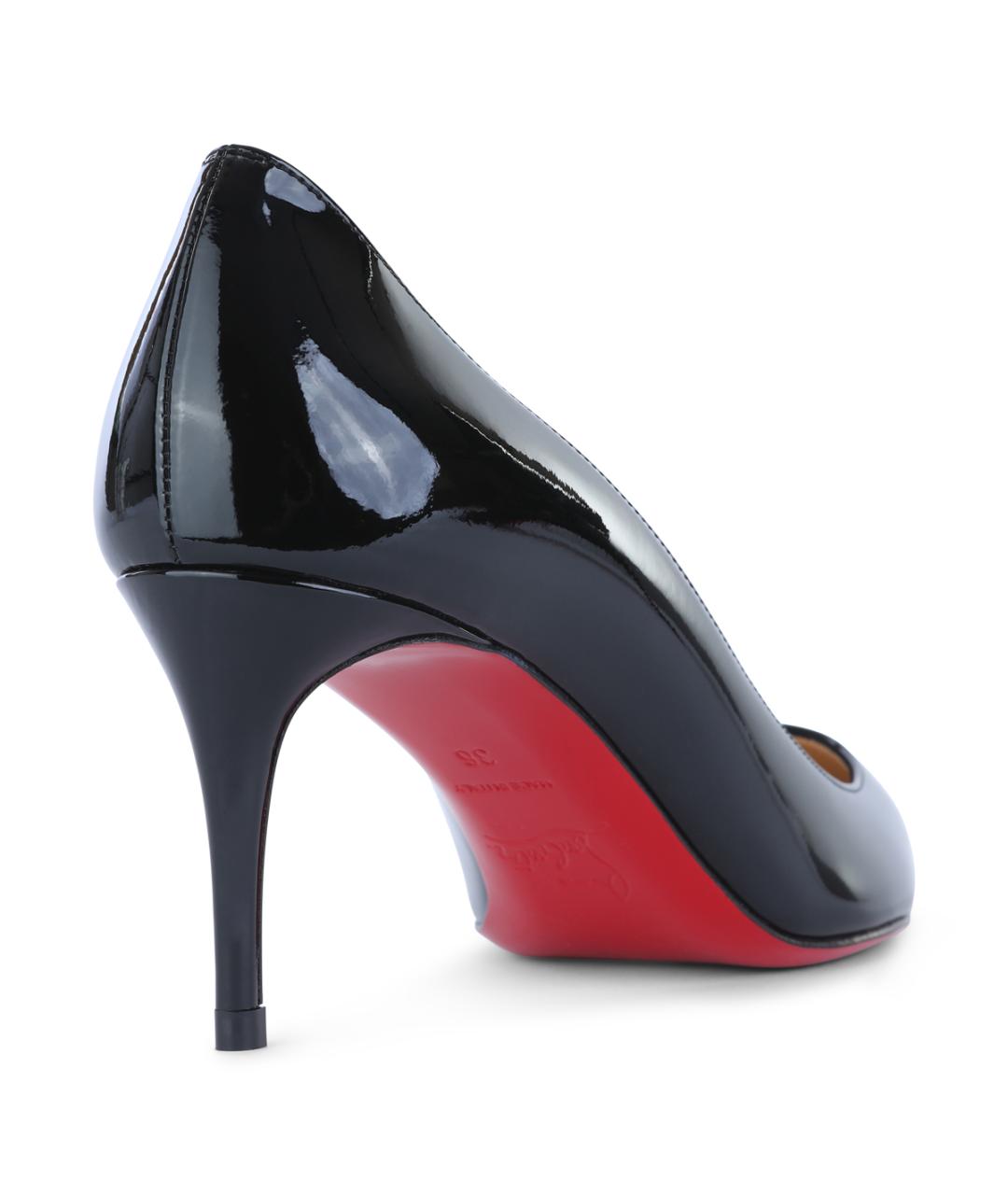 CHRISTIAN LOUBOUTIN Черные туфли из лакированной кожи, фото 3