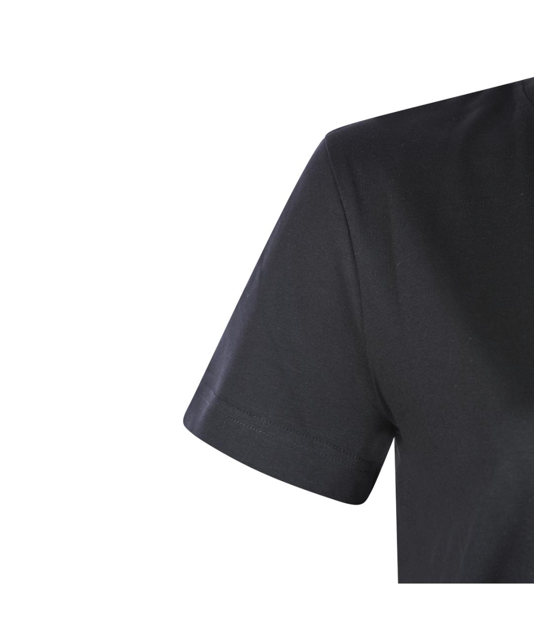 JACQUEMUS Черная хлопковая футболка, фото 4