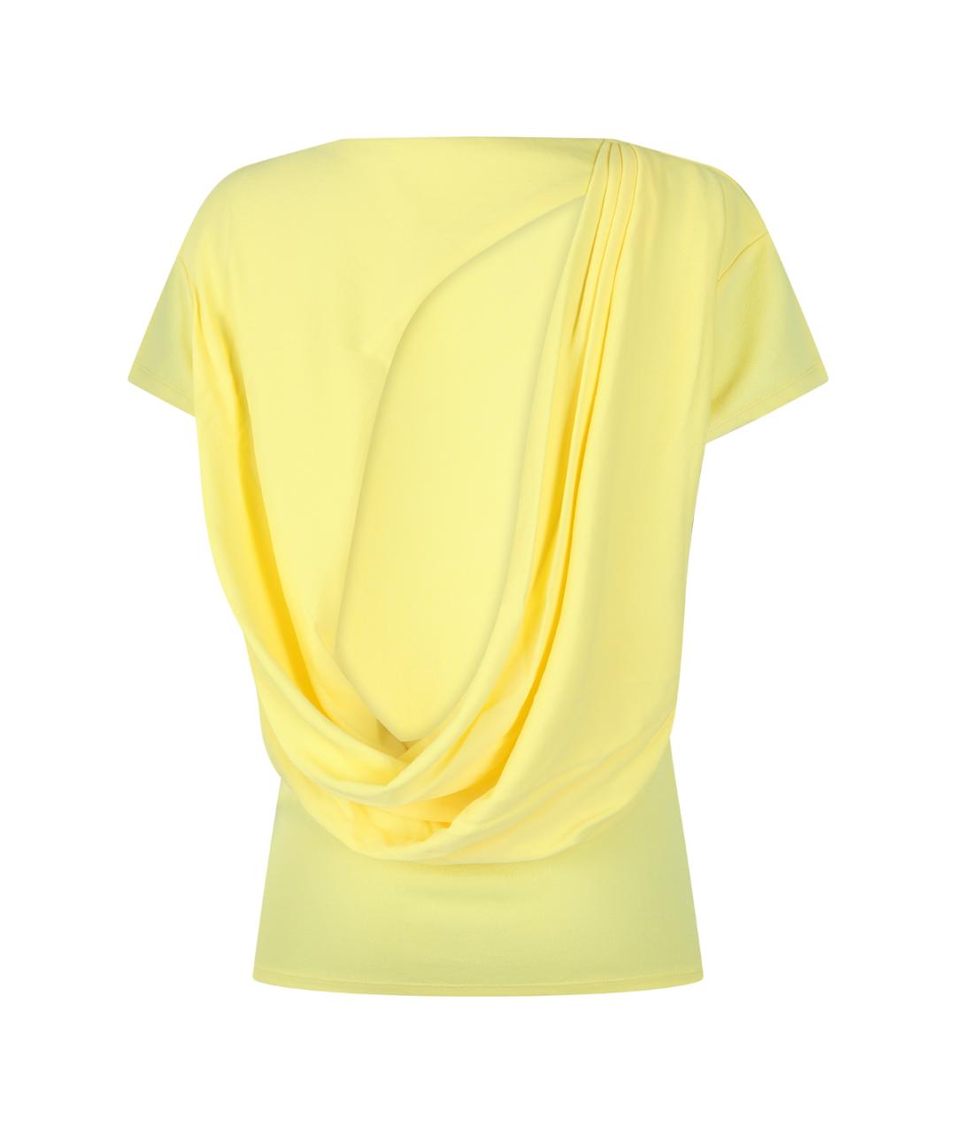 JACQUEMUS Желтая хлопковая футболка, фото 2