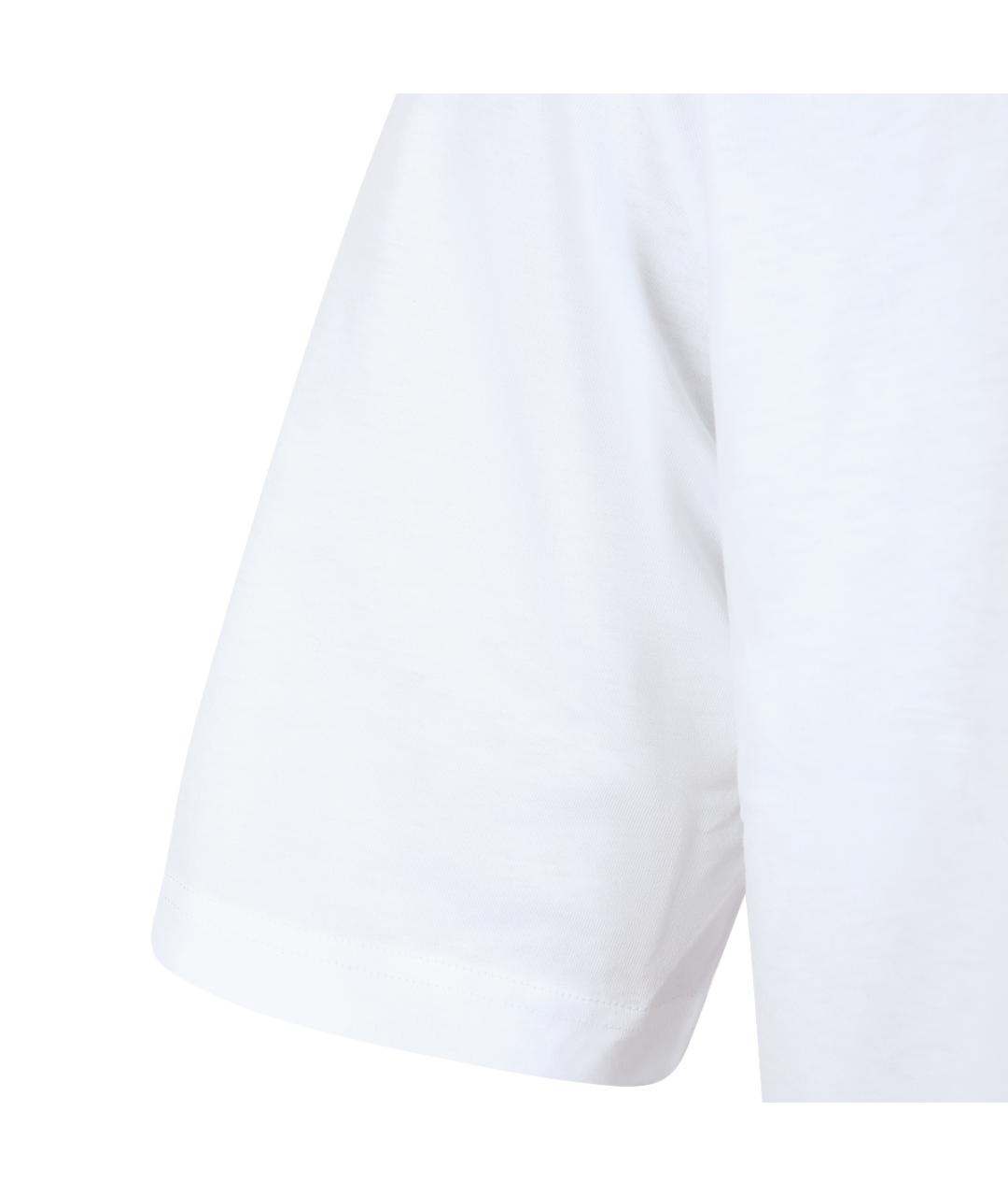 JACQUEMUS Белая хлопковая футболка, фото 4