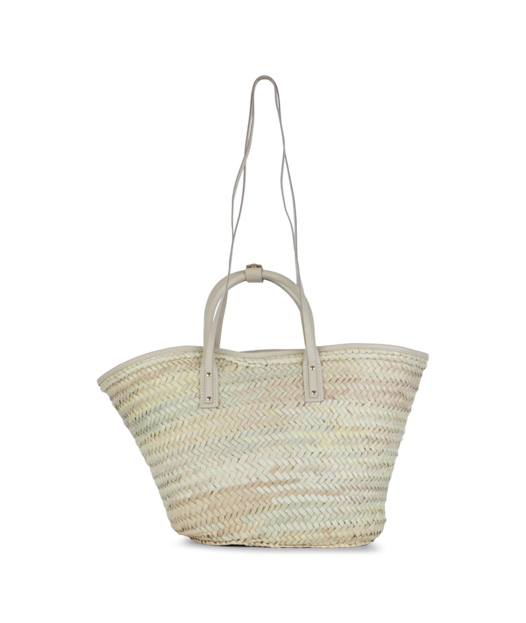 JACQUEMUS Бежевая пелетеная сумка тоут, фото 3