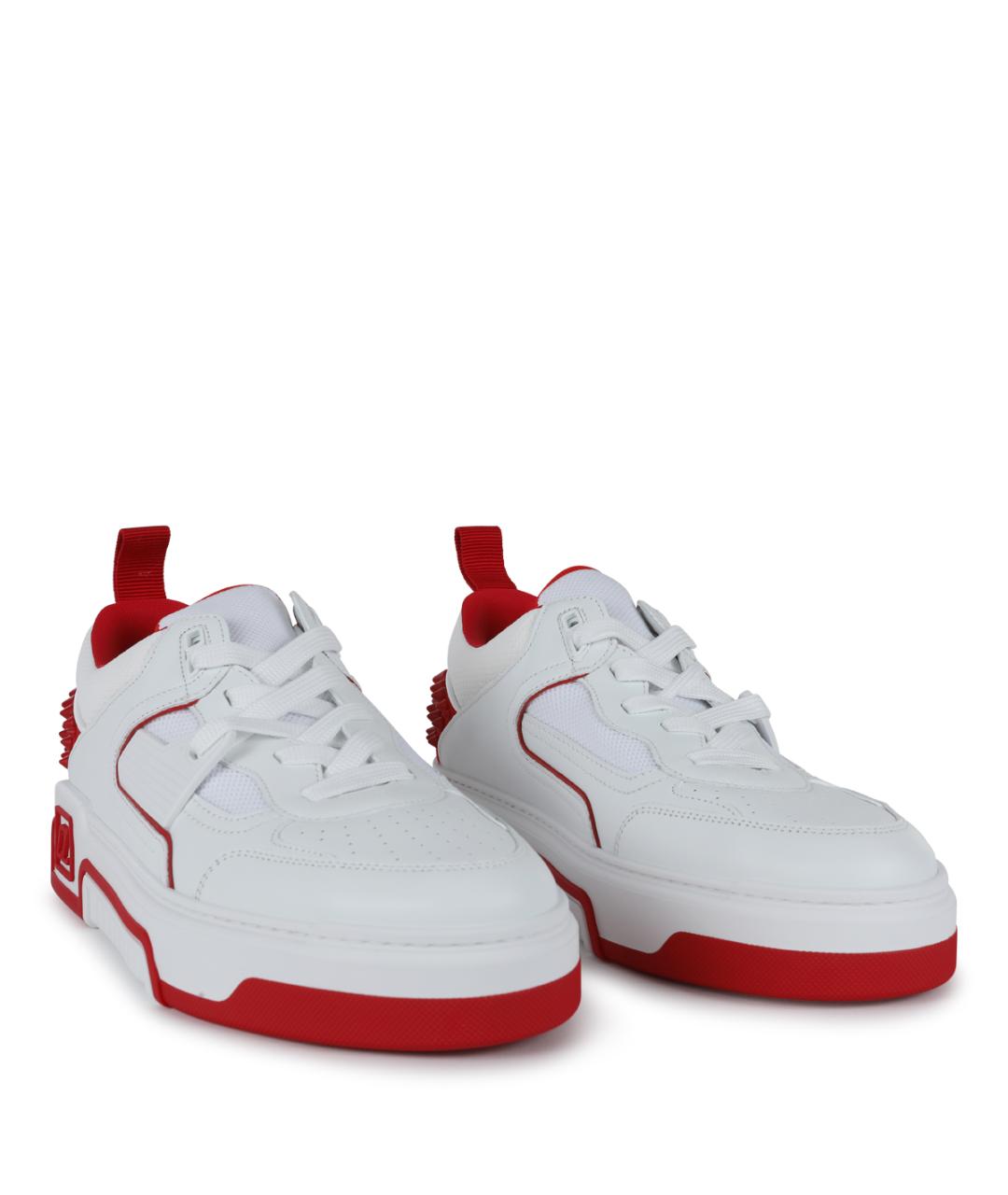 CHRISTIAN LOUBOUTIN Белые кожаные низкие кроссовки / кеды, фото 2