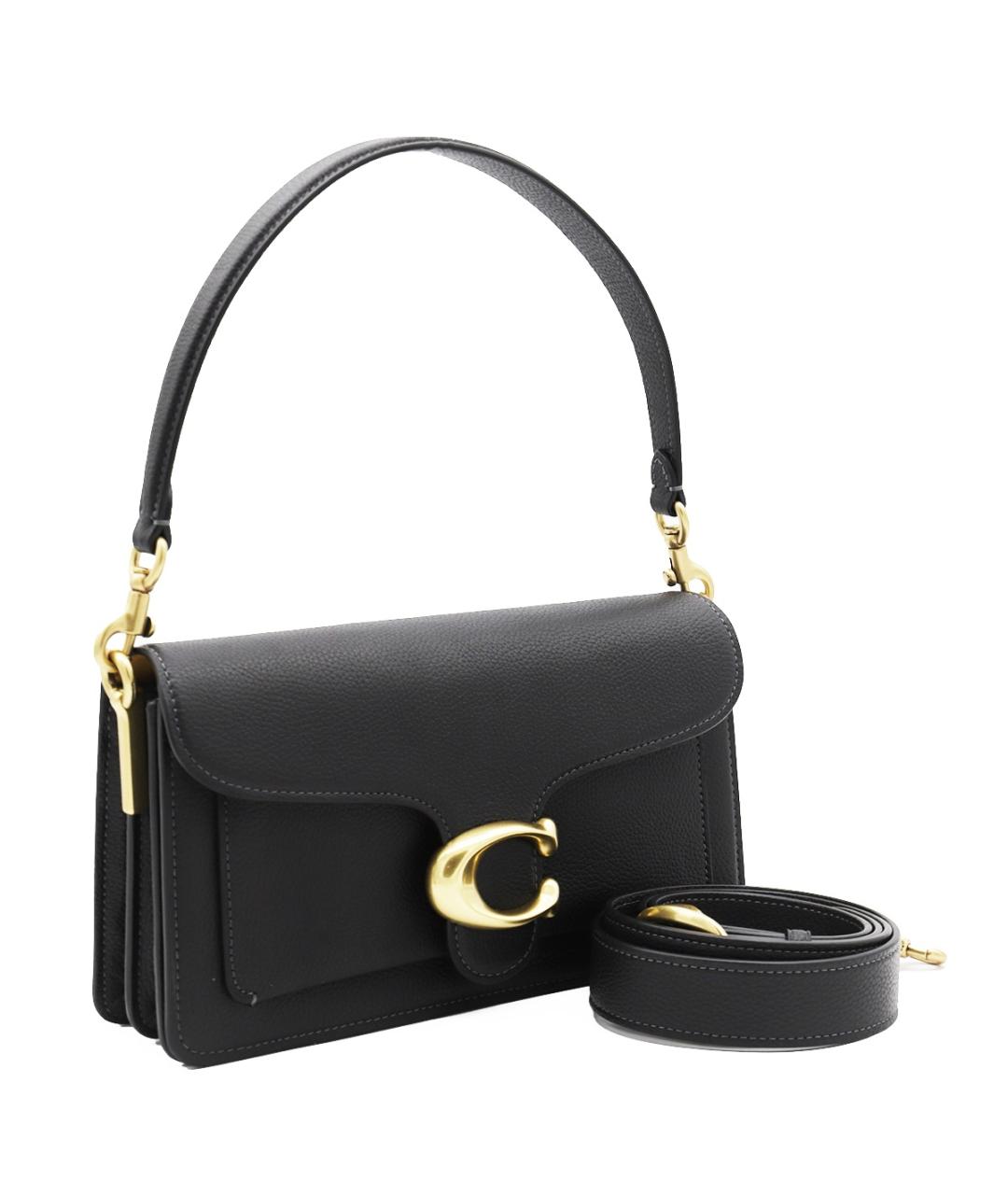 COACH Черная кожаная сумка через плечо, фото 2