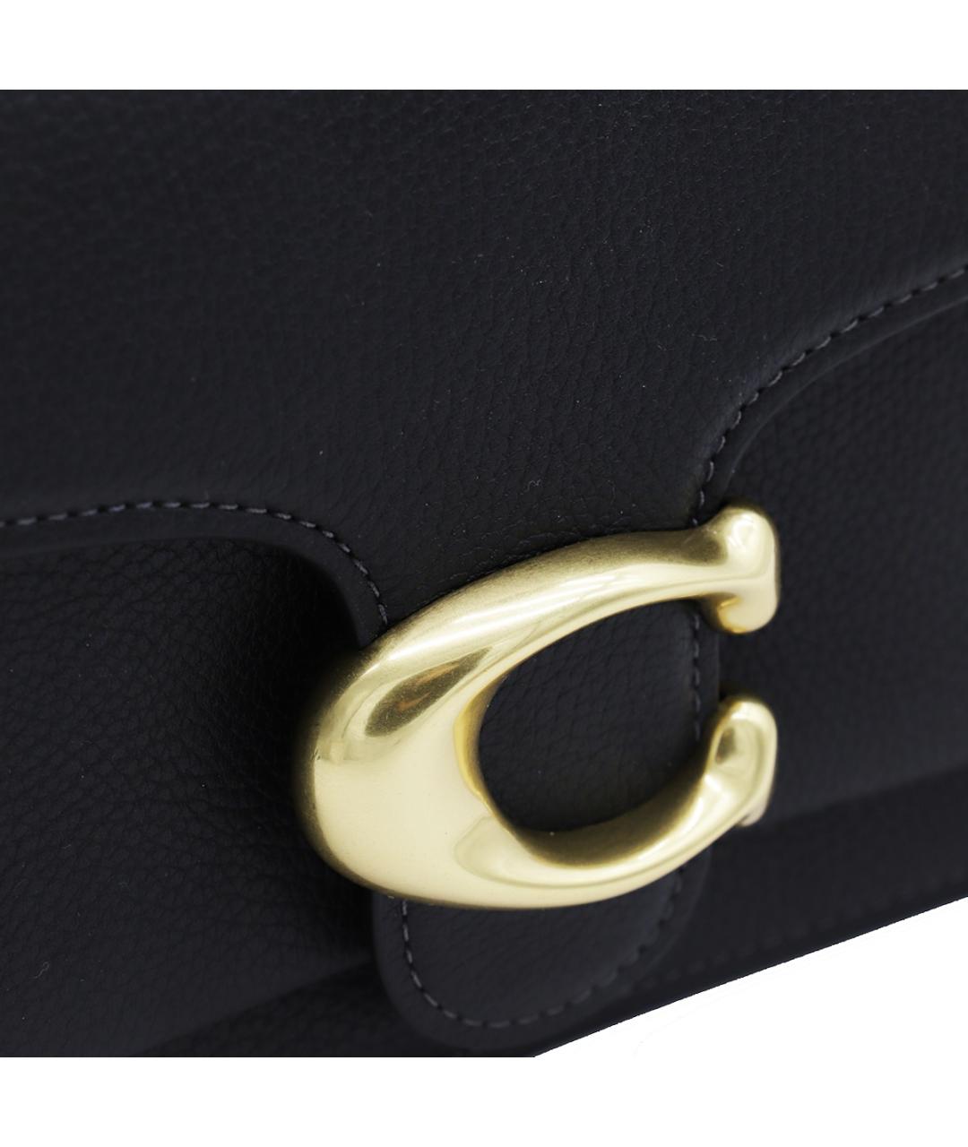 COACH Черная кожаная сумка через плечо, фото 4