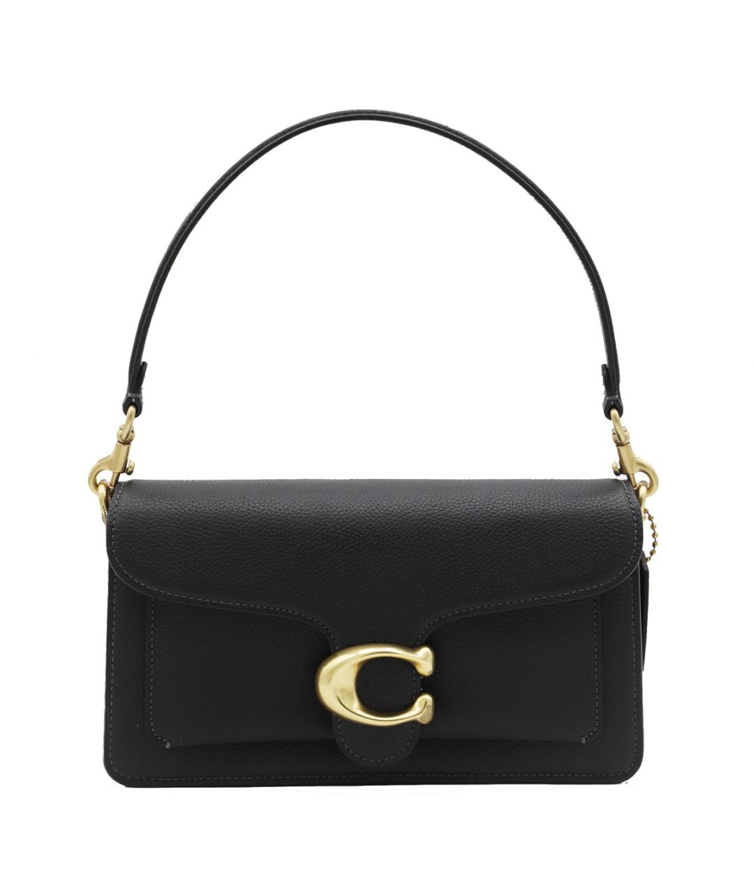 COACH Черная кожаная сумка через плечо, фото 1