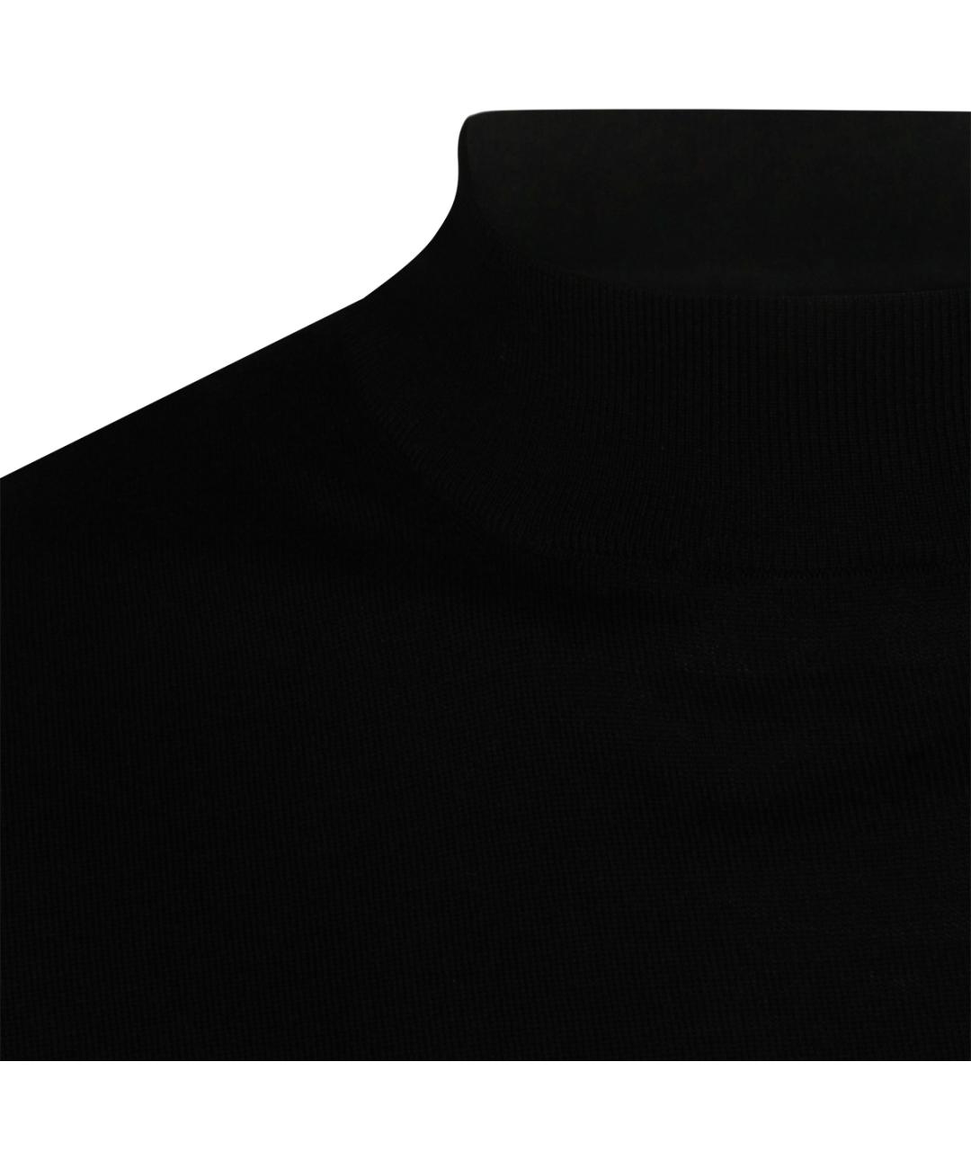 BRUNELLO CUCINELLI Черное хлопковое поло с коротким рукавом, фото 4