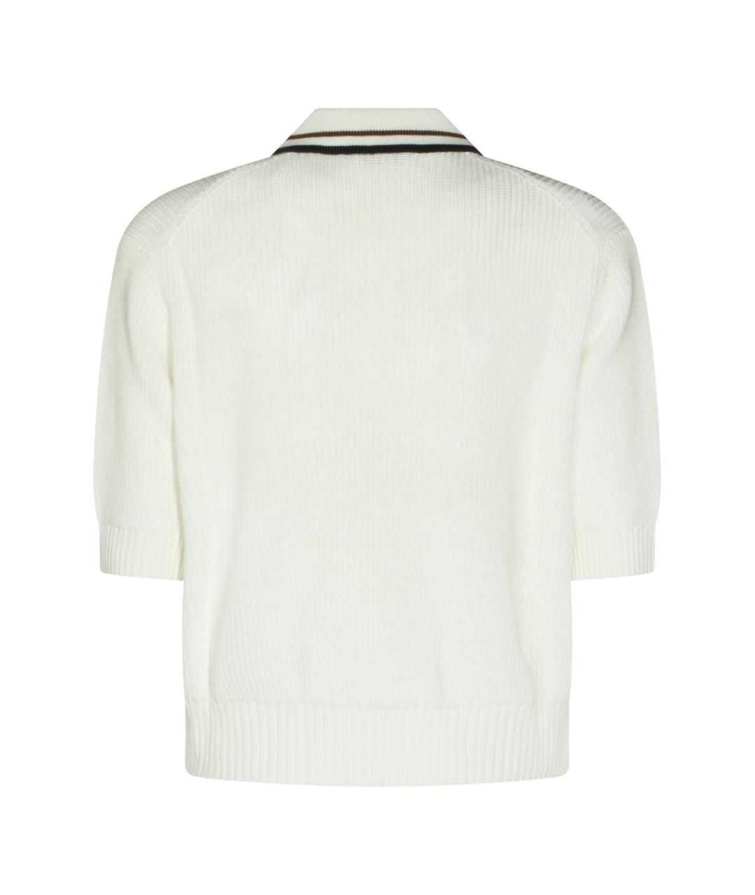 BRUNELLO CUCINELLI Белый хлопковый джемпер / свитер, фото 2