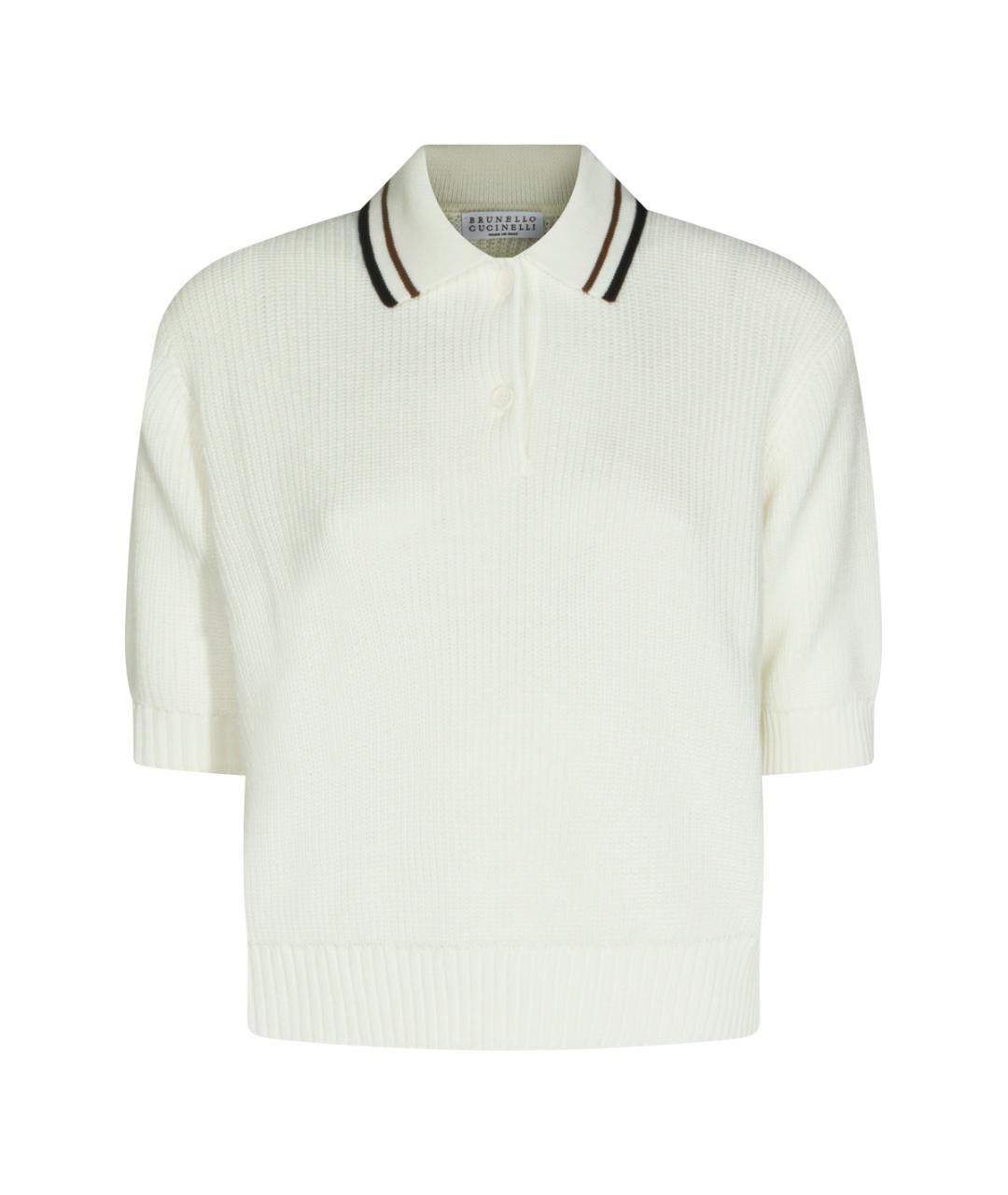 BRUNELLO CUCINELLI Белый хлопковый джемпер / свитер, фото 1