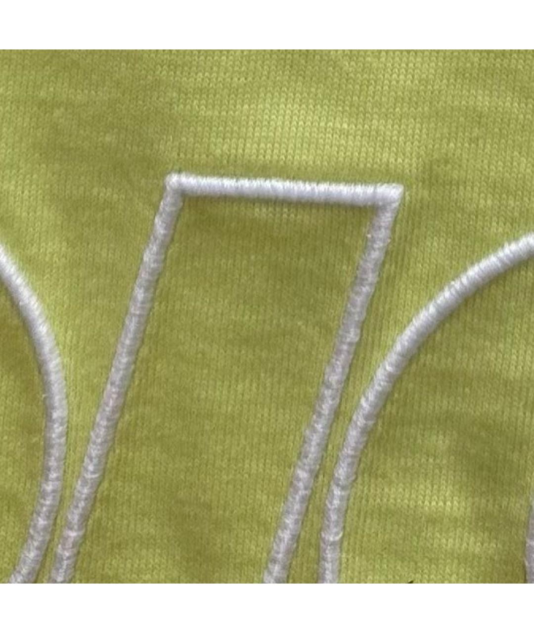 CHRISTIAN DIOR Желтая хлопковая футболка, фото 4