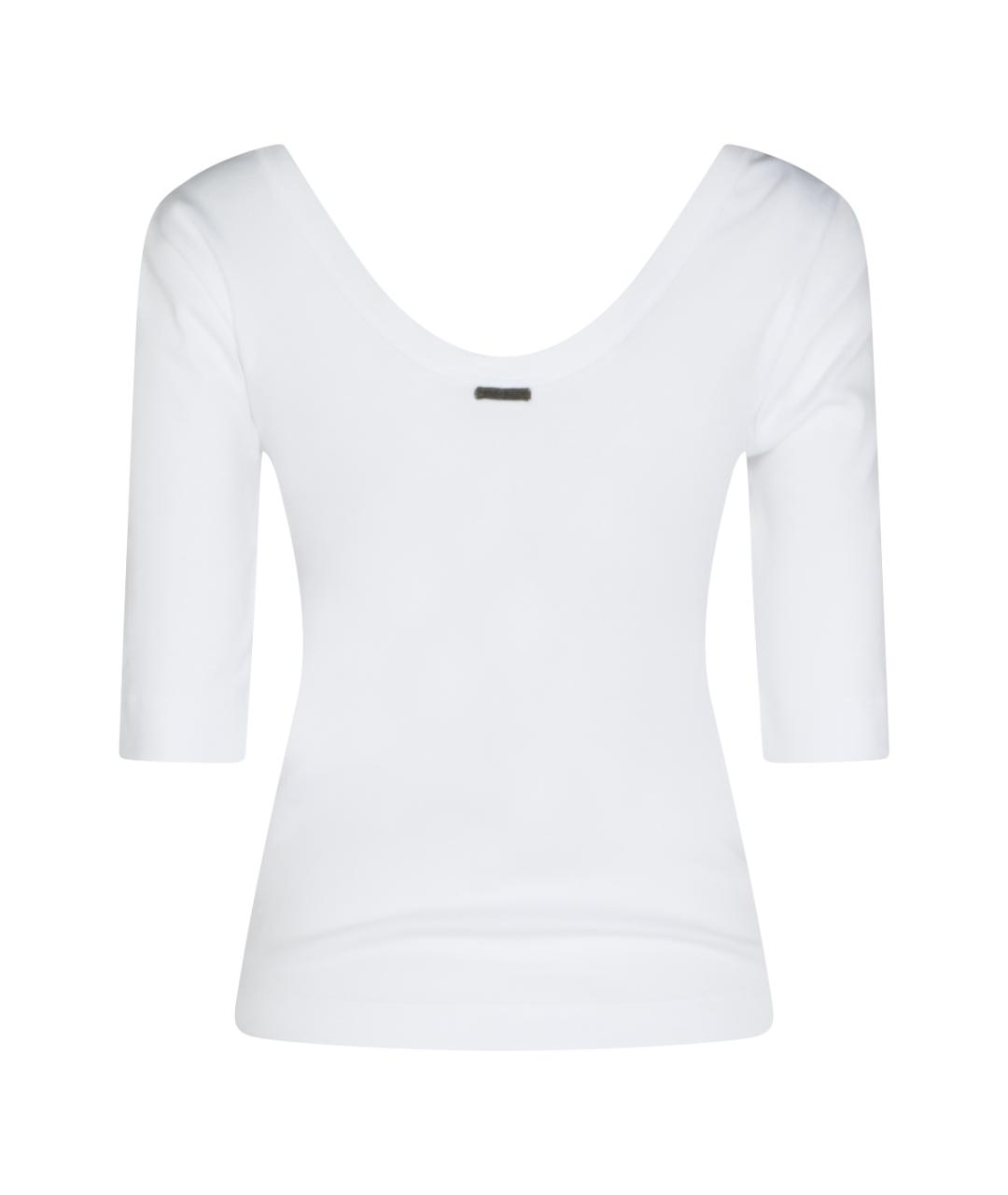 BRUNELLO CUCINELLI Белая хлопковая футболка, фото 2