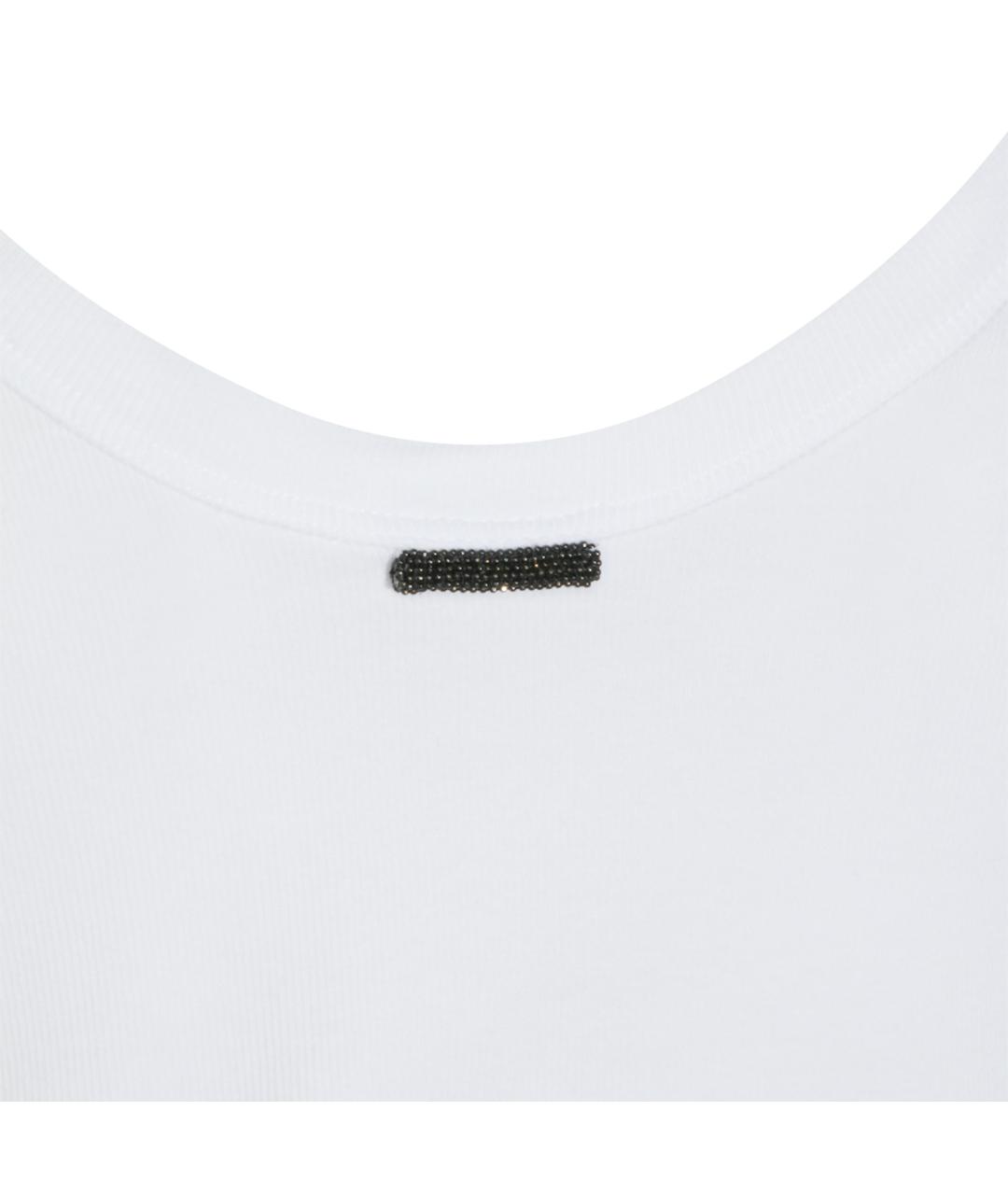 BRUNELLO CUCINELLI Белая хлопковая футболка, фото 7