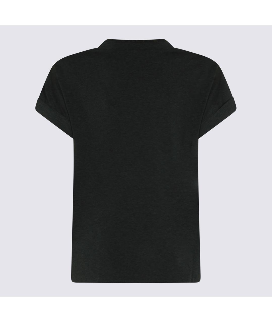 BRUNELLO CUCINELLI Черная хлопковая футболка, фото 3