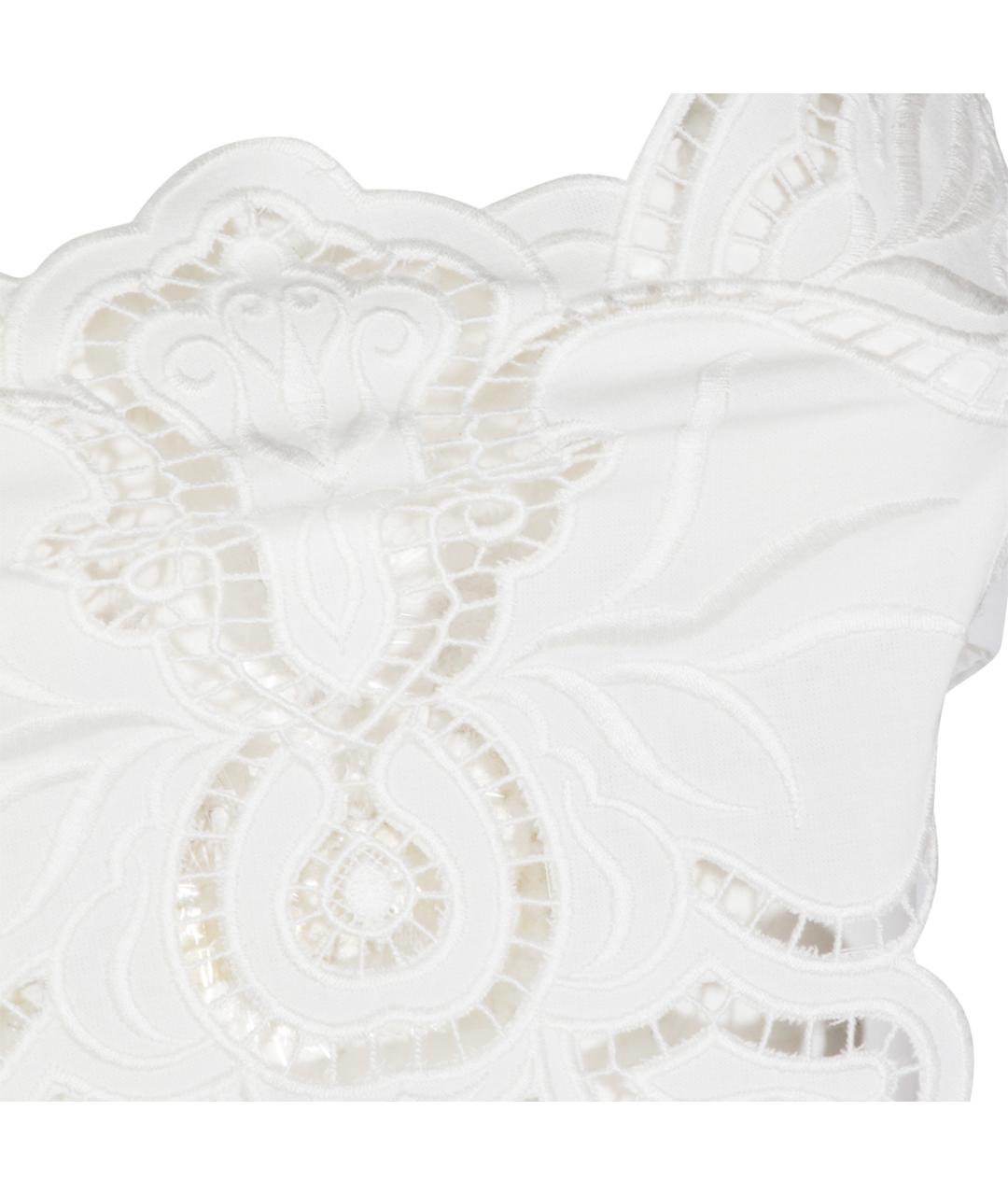 BLUMARINE Белая полиэстеровая майка, фото 5