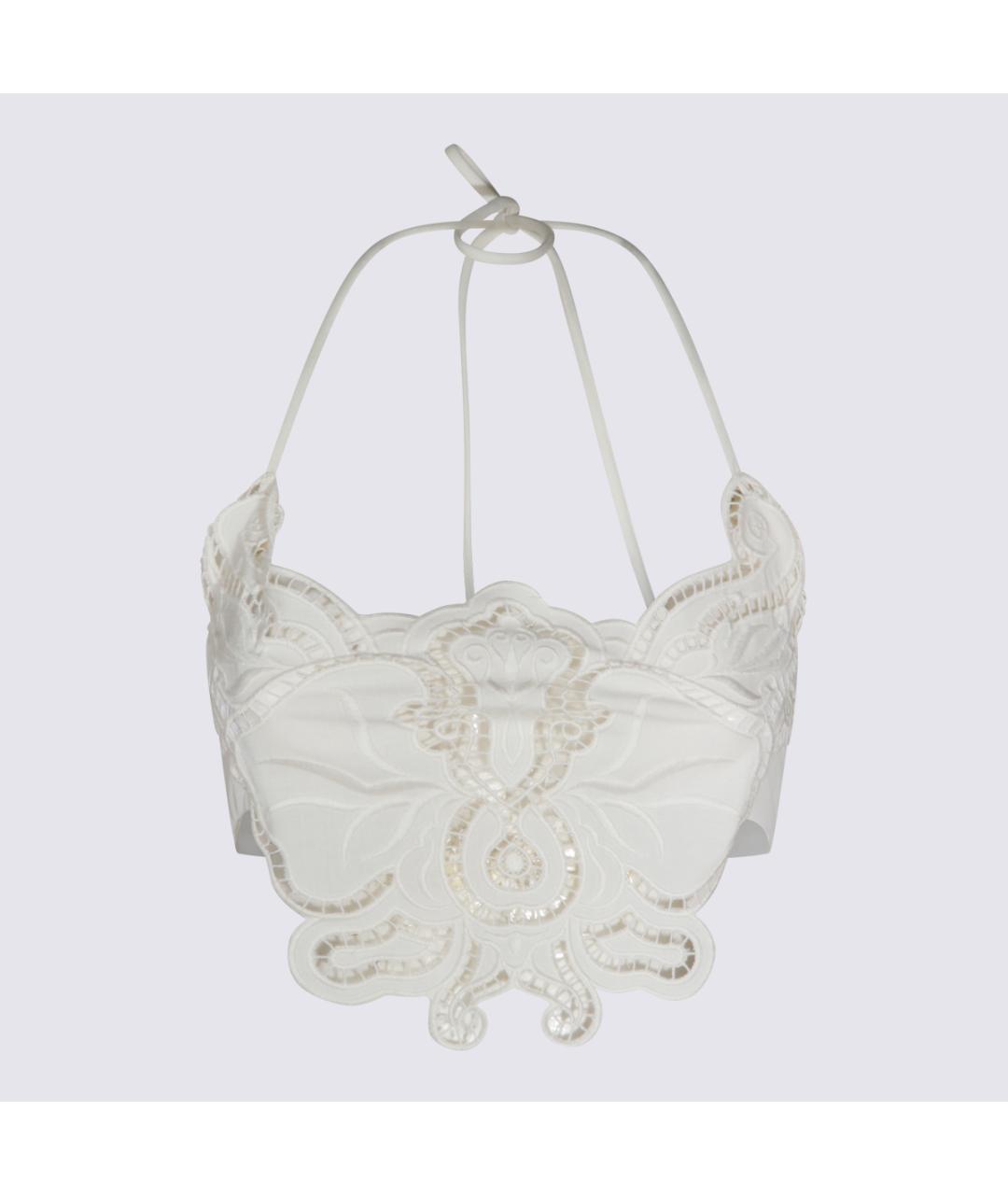 BLUMARINE Белая полиэстеровая майка, фото 3