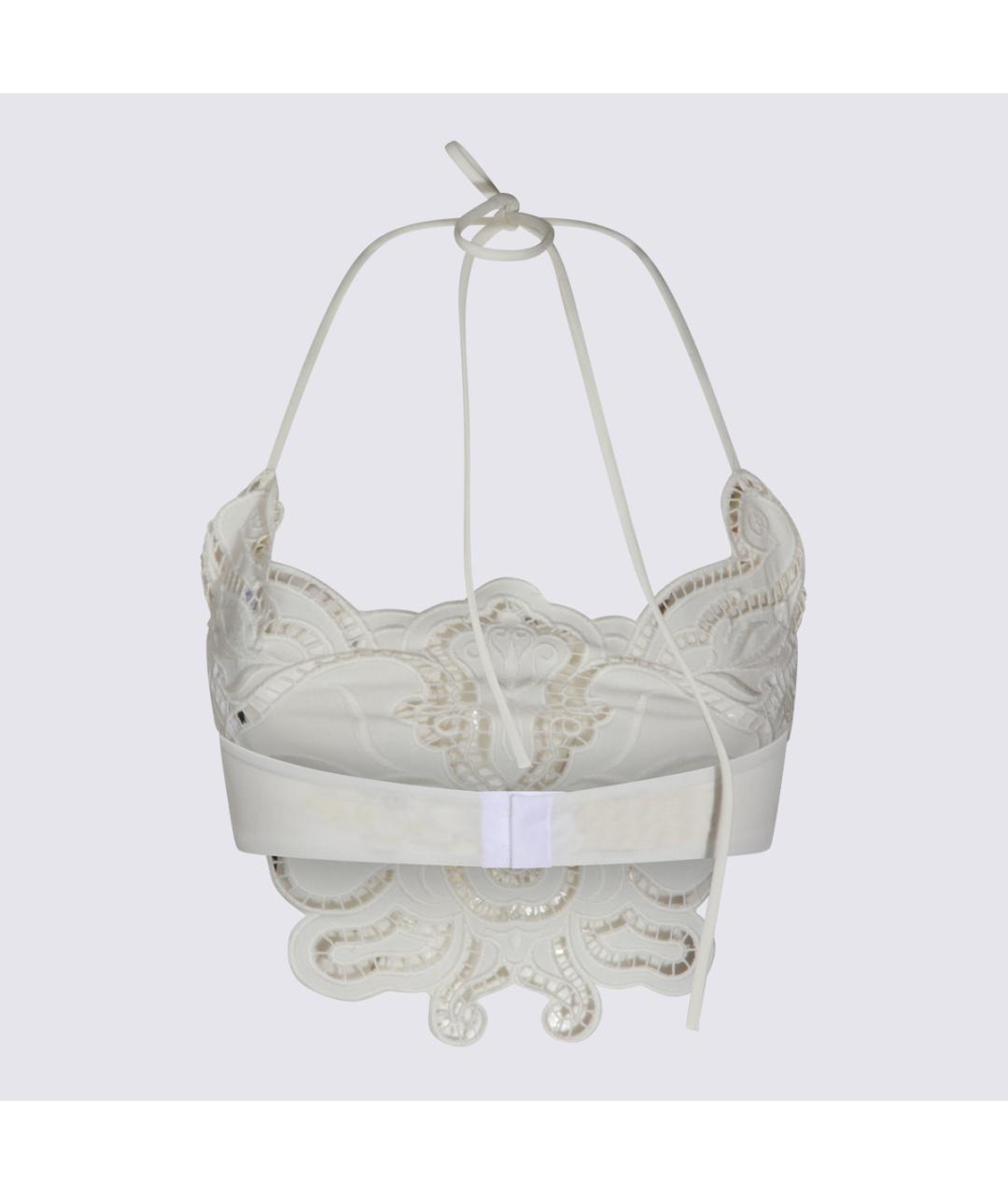 BLUMARINE Белая полиэстеровая майка, фото 4