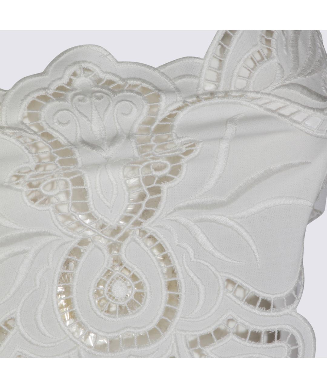 BLUMARINE Белая полиэстеровая майка, фото 6