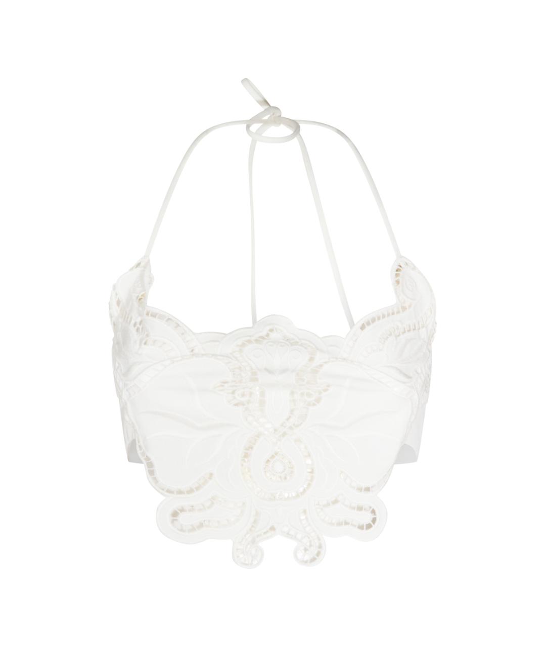 BLUMARINE Белая полиэстеровая майка, фото 7