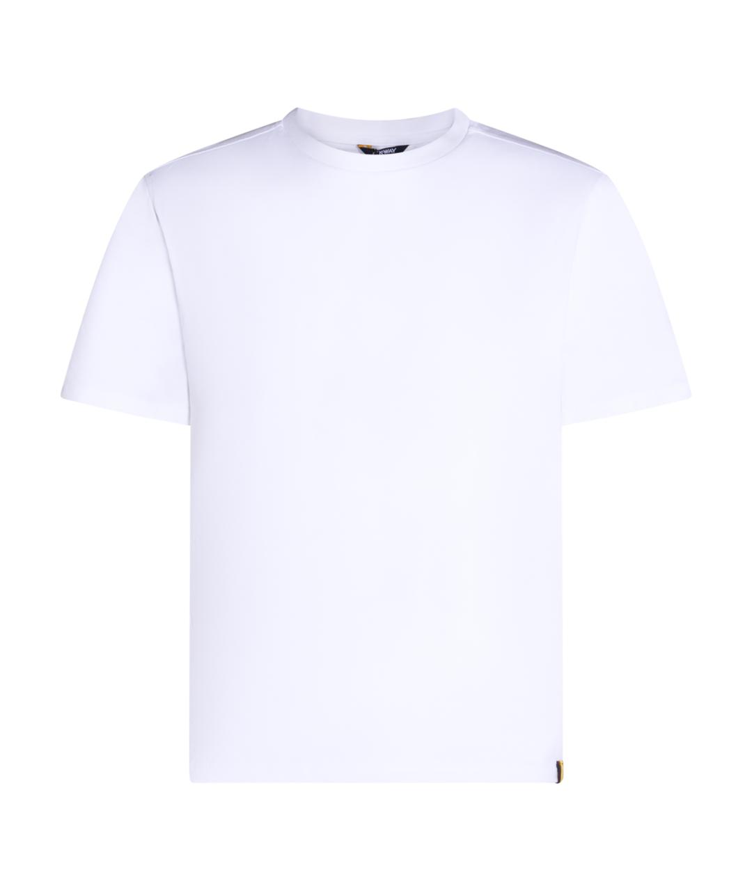 K-WAY Белая хлопко-эластановая футболка, фото 1