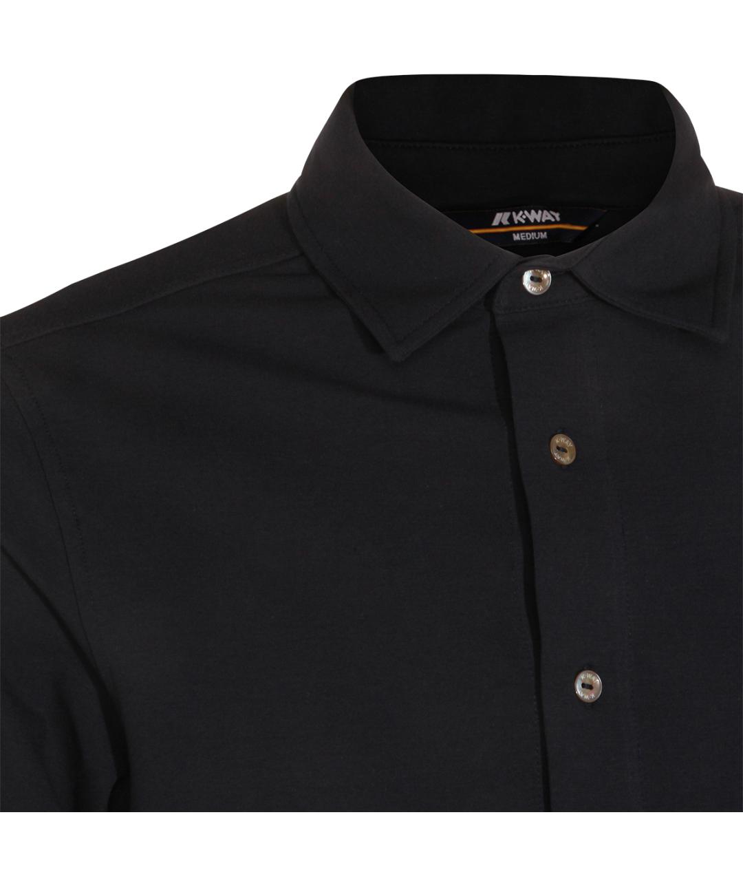 K-WAY Черная хлопковая классическая рубашка, фото 5