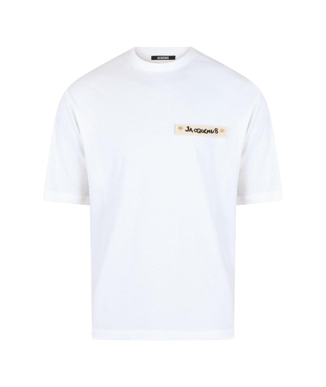 JACQUEMUS Белая хлопковая футболка, фото 1