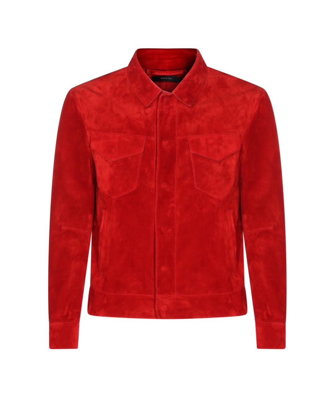 TOM FORD Красная замшевая куртка, фото 1