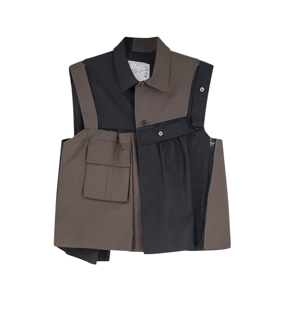 SACAI Черная хлопковая рубашка, фото 1