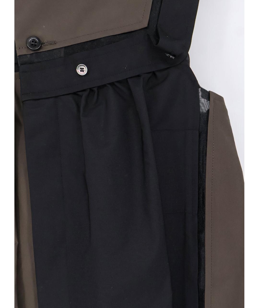 SACAI Черная хлопковая рубашка, фото 3