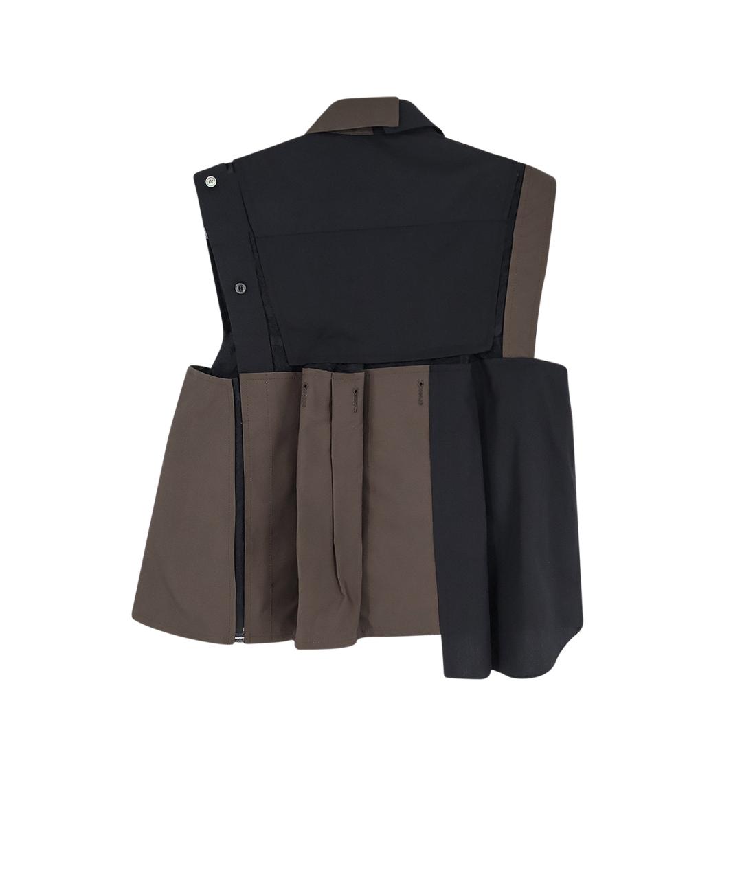 SACAI Черная хлопковая рубашка, фото 2