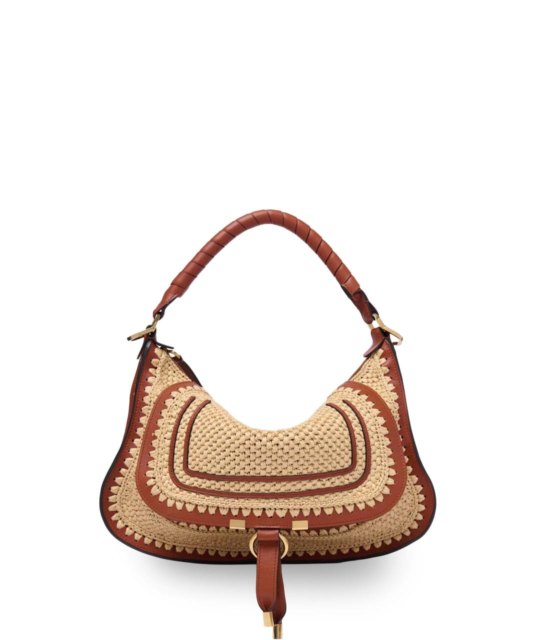 CHLOE Бежевая пелетеная сумка через плечо, фото 1