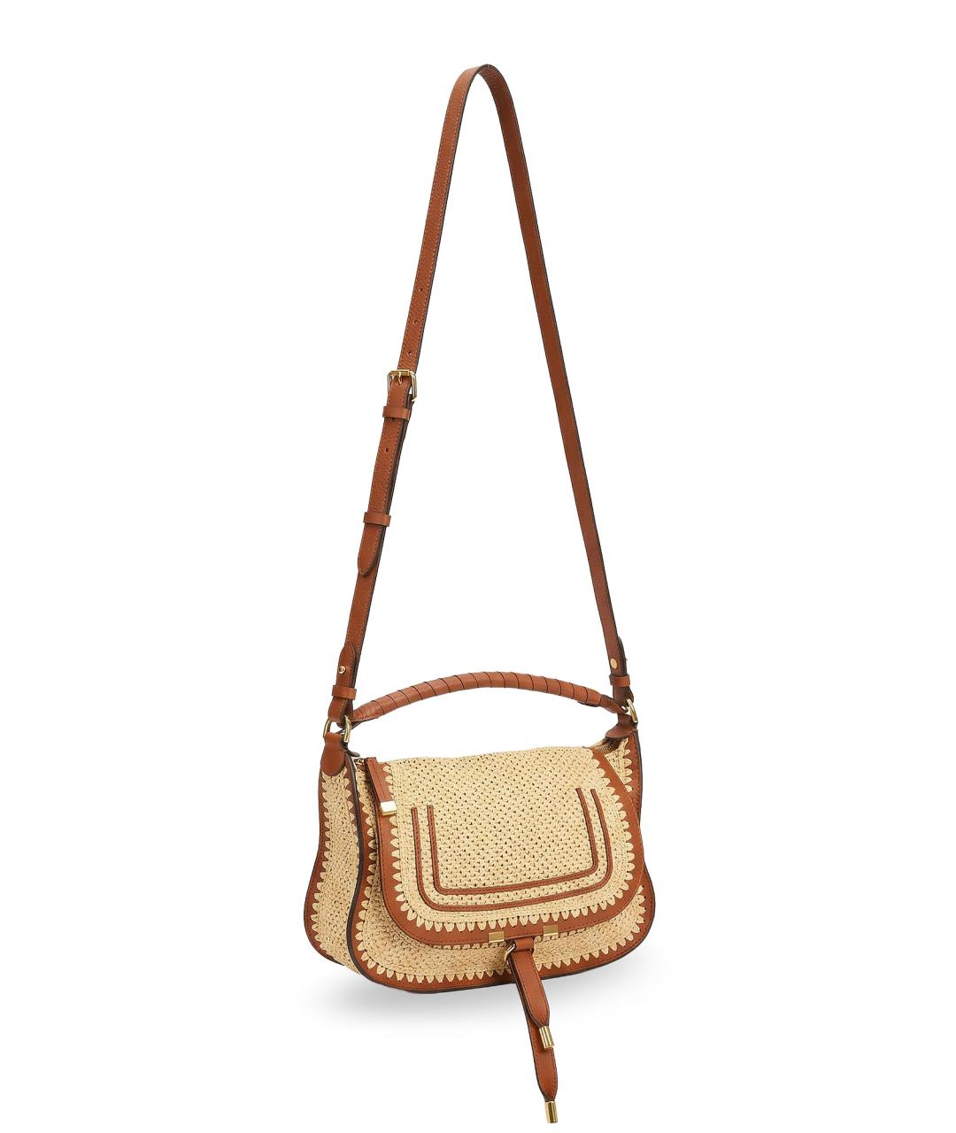 CHLOE Бежевая пелетеная сумка через плечо, фото 3