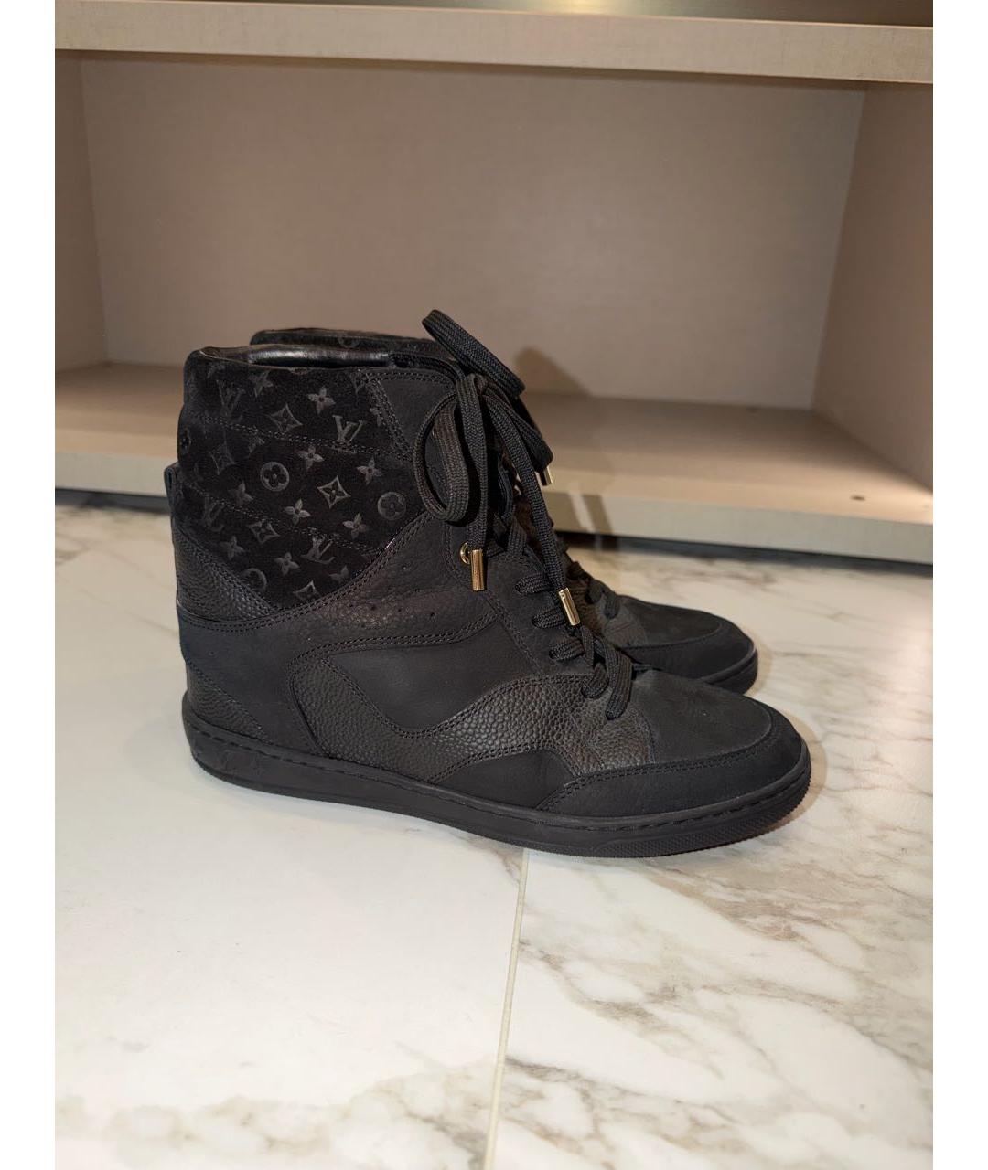 LOUIS VUITTON Черные кожаные ботильоны, фото 5