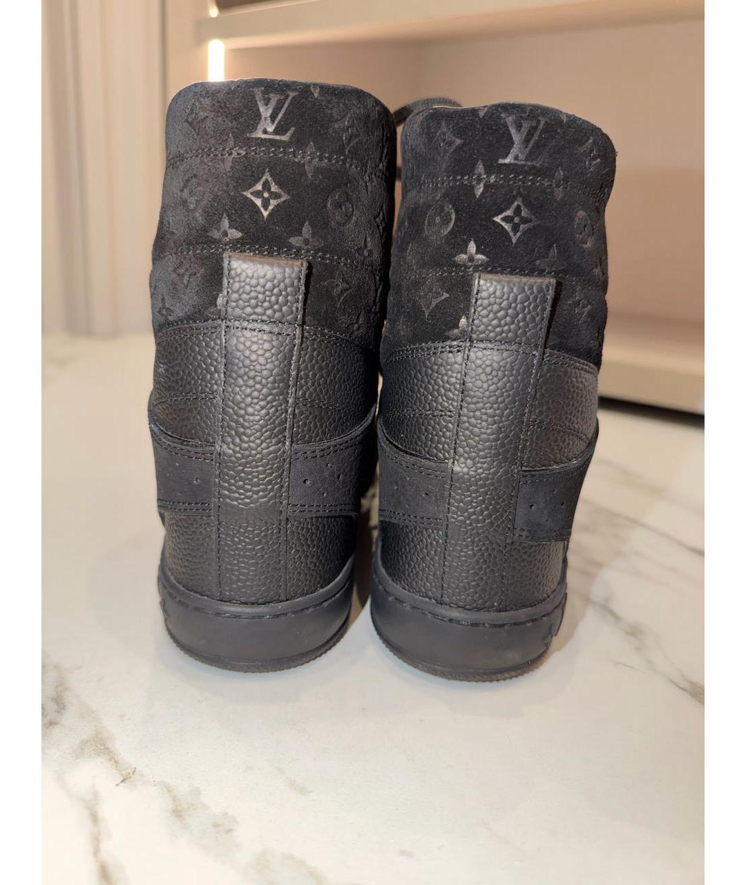 LOUIS VUITTON Черные кожаные ботильоны, фото 4