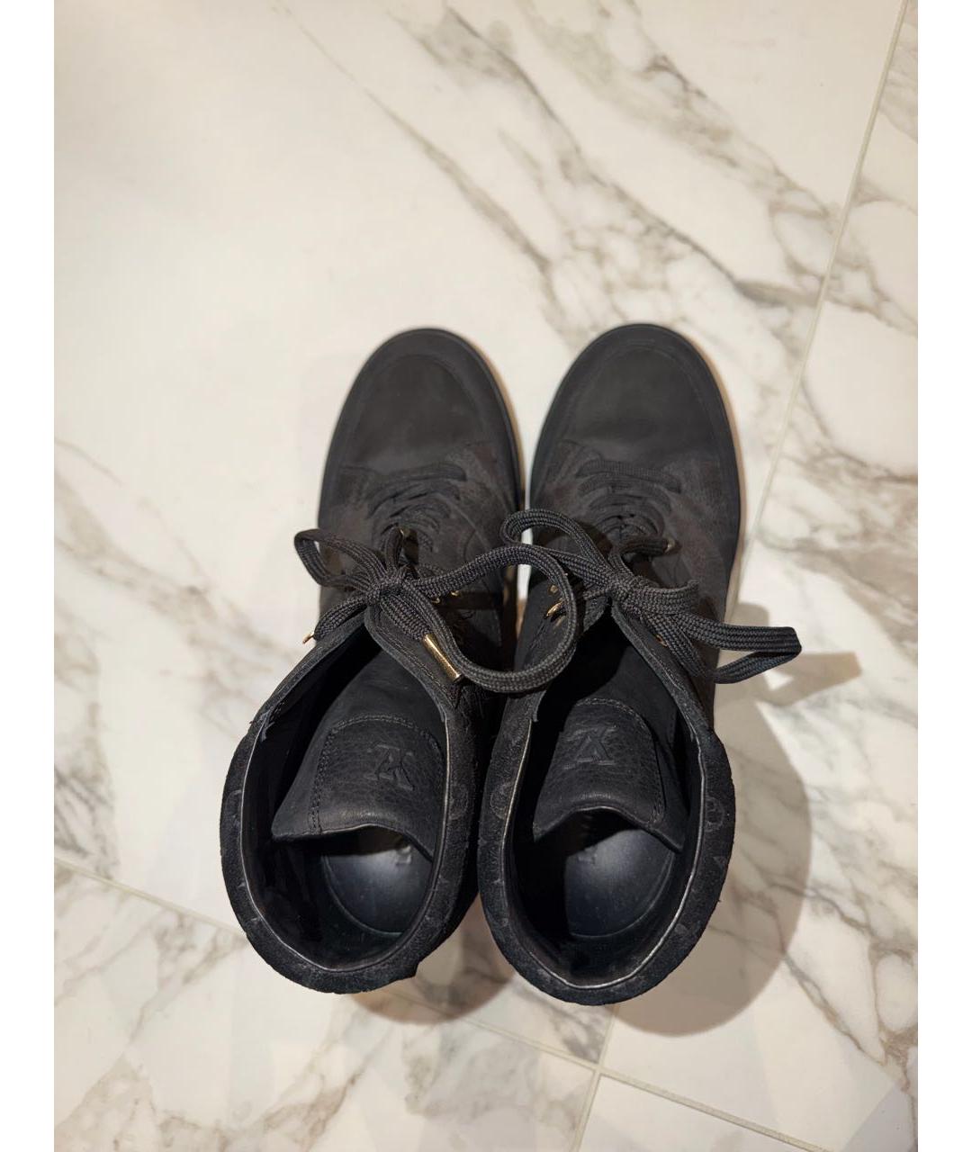 LOUIS VUITTON Черные кожаные ботильоны, фото 3
